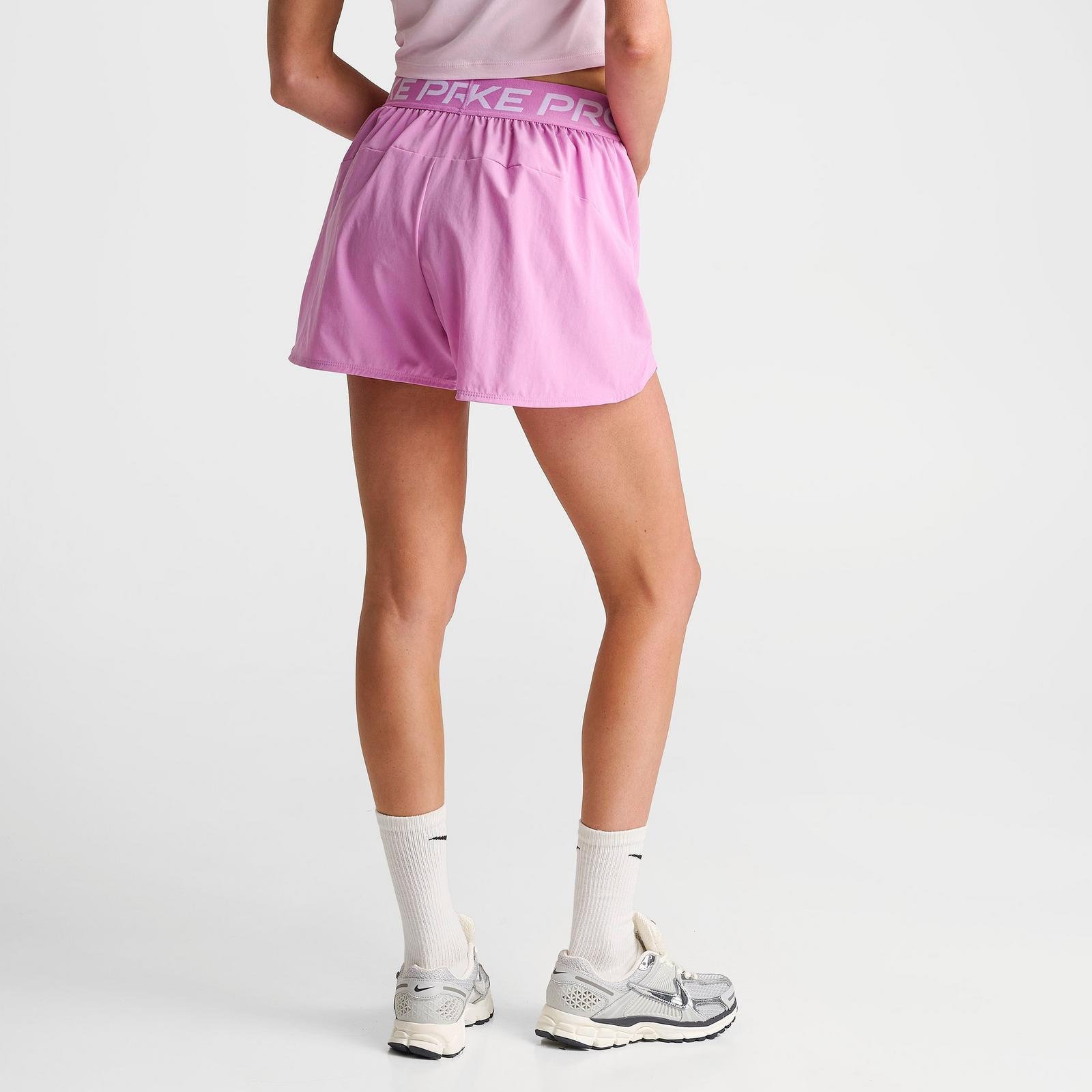 Women's Nike Pro 2-in-1 Shorts - Light Magenta/White