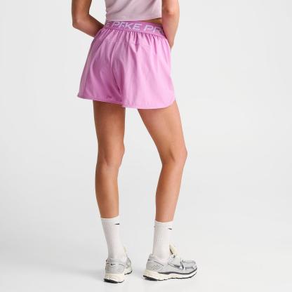 Women's Nike Pro 2-in-1 Shorts - Light Magenta/White