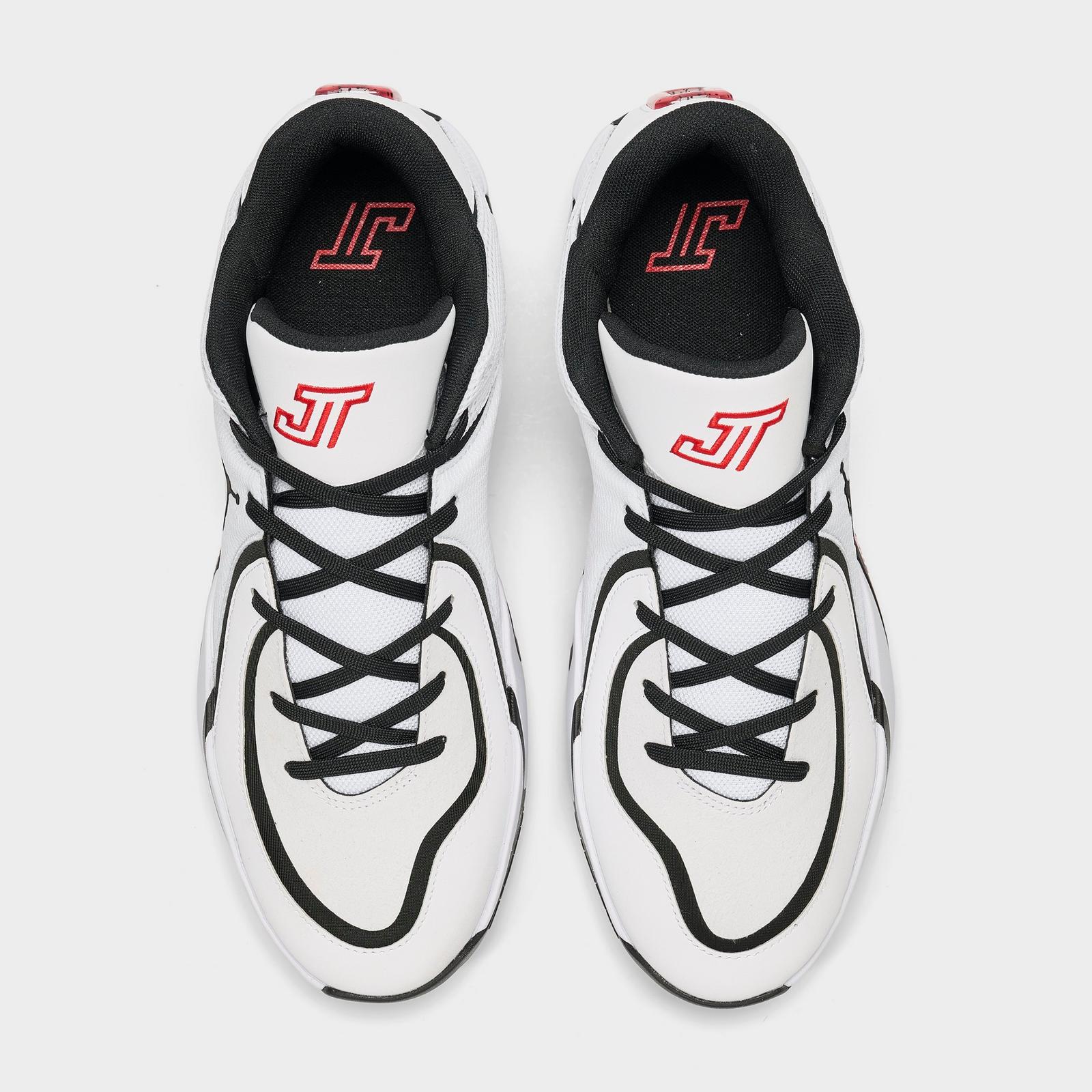 Men's Jordan Tatum 4 Basketball Shoes - White/University Red/Black - view 5