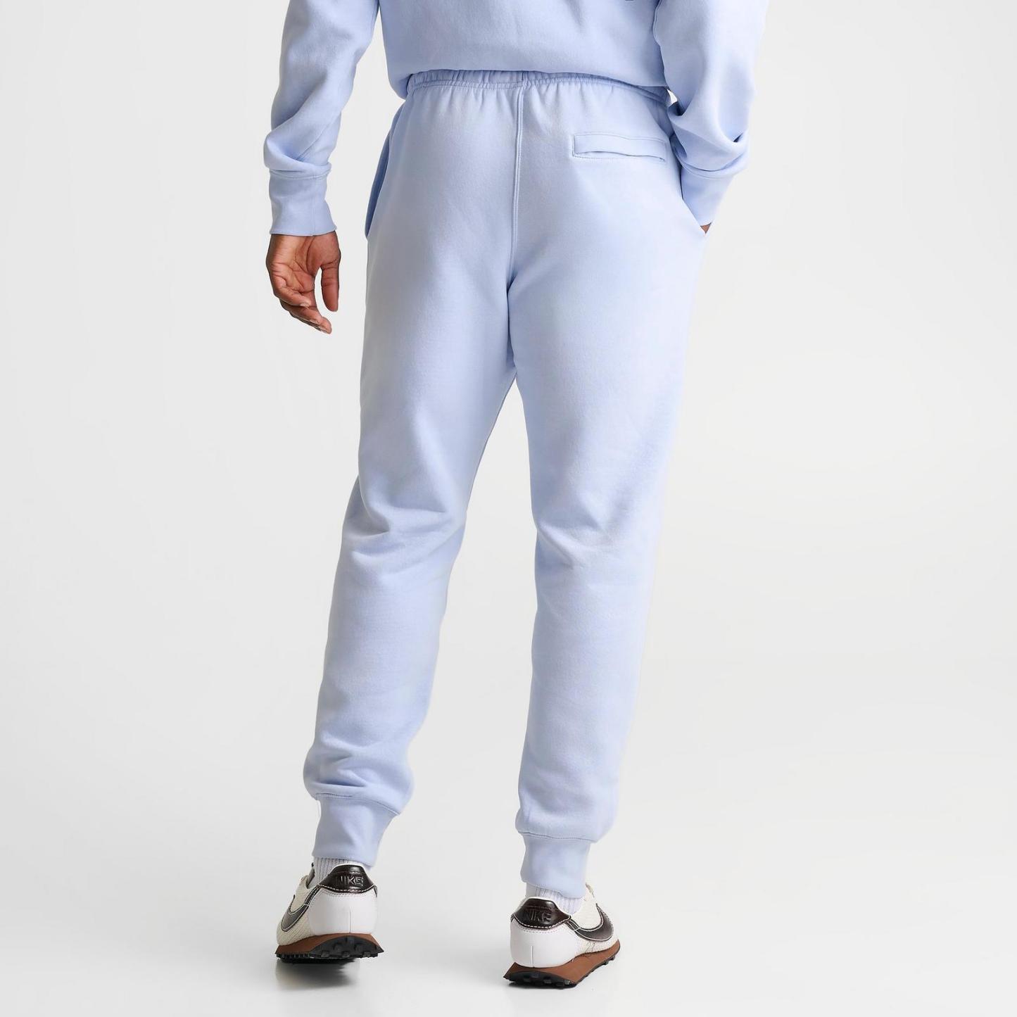 Men's Nike Club Fleece Premium Jogger Pants - Hydrogen Blue/Hydrogen Blue/White