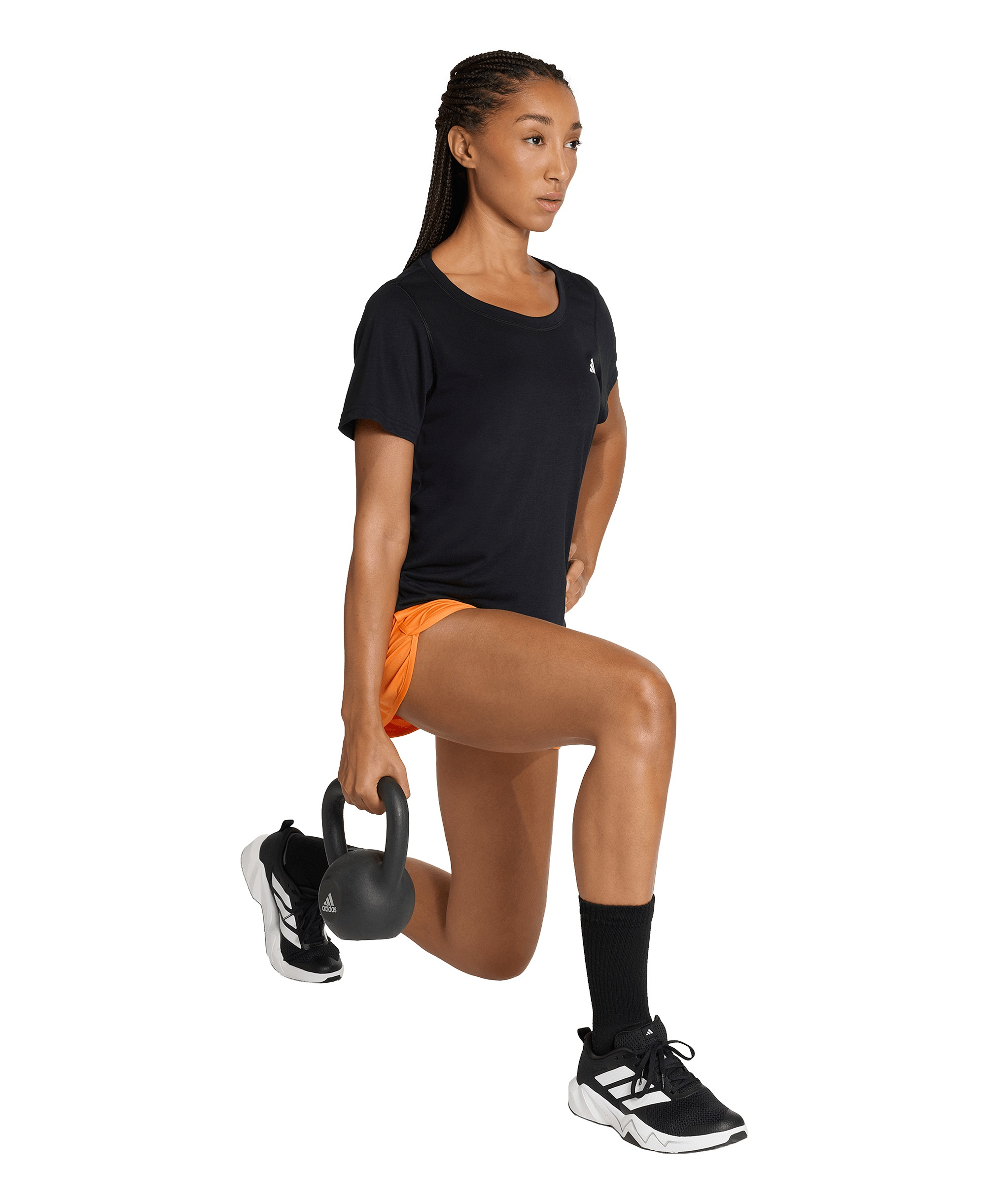 adidas Women's Workout Essentials Seamless Scoop Neck T-Shirt - Black