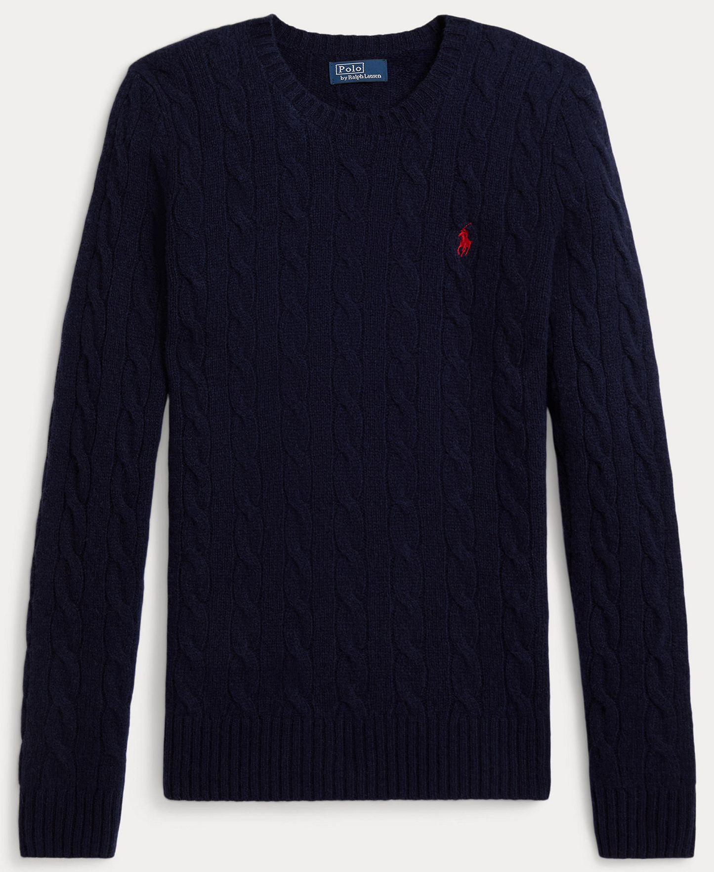 Polo Ralph Lauren Women's Cable Wool-Cashmere Crew Neck Sweater - Hunter Navy