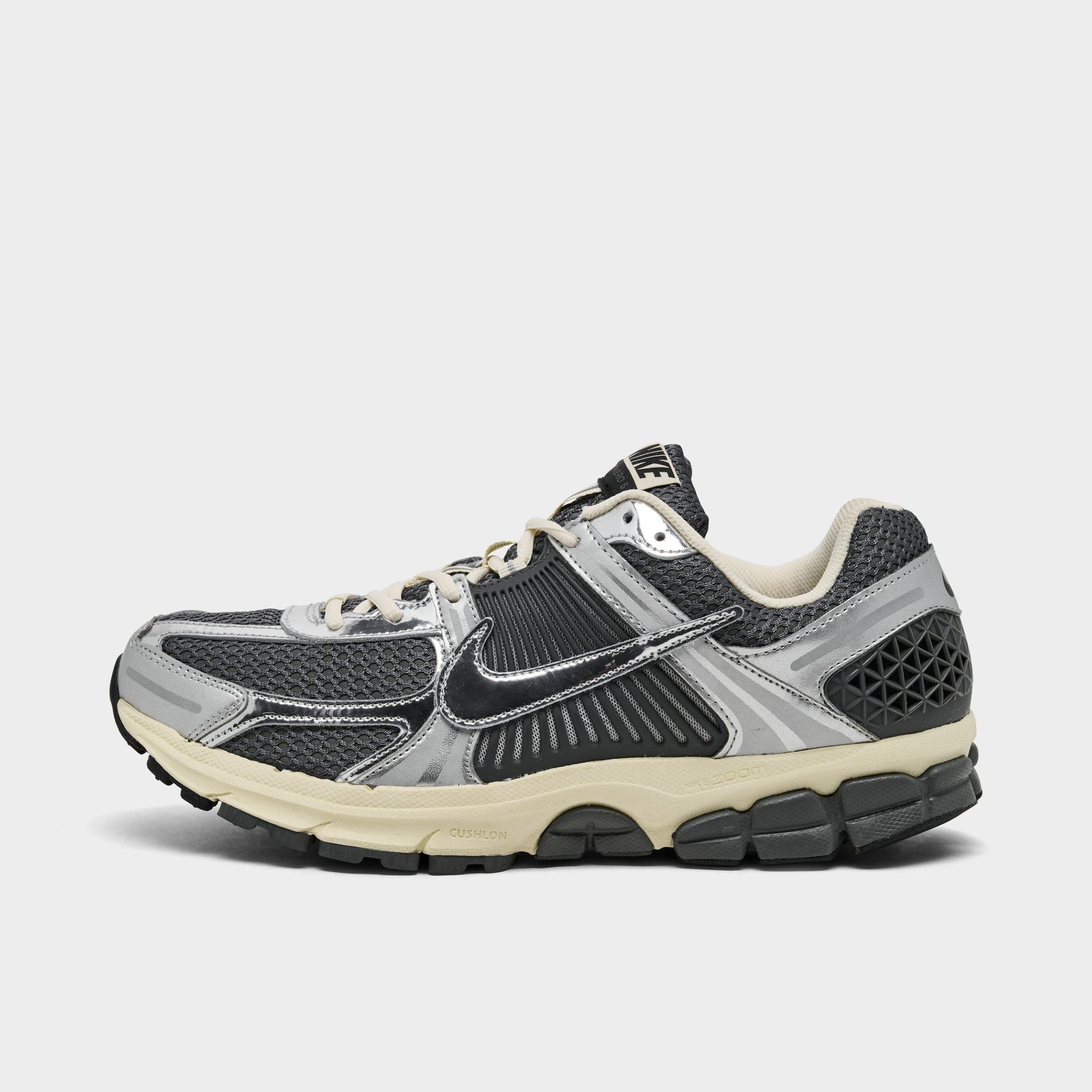 Men's Nithtke Zoom Vomero 5 Casual Shoes - Part 2 - Iron Grey/Metallic Silver/Coconut Milk/Chrome - Left shoe facing left. Outside of the shoe.