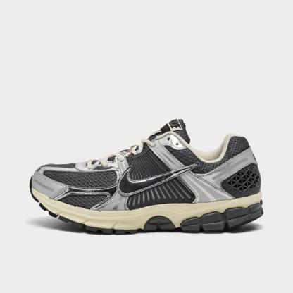Men's Nithtke Zoom Vomero 5 Casual Shoes - Part 2 - Iron Grey/Metallic Silver/Coconut Milk/Chrome - Left shoe facing left. Outside of the shoe.