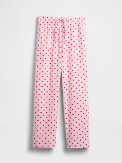 Adult Softest Flannel PJ Pants - Pink hearts
