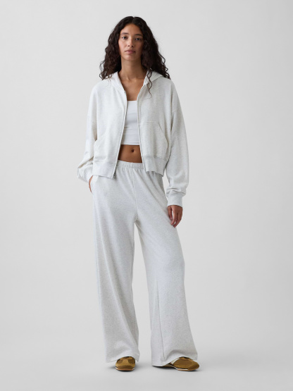 Mid Rise VintageSoft Terry Loose Sweatpants - Pale heather grey