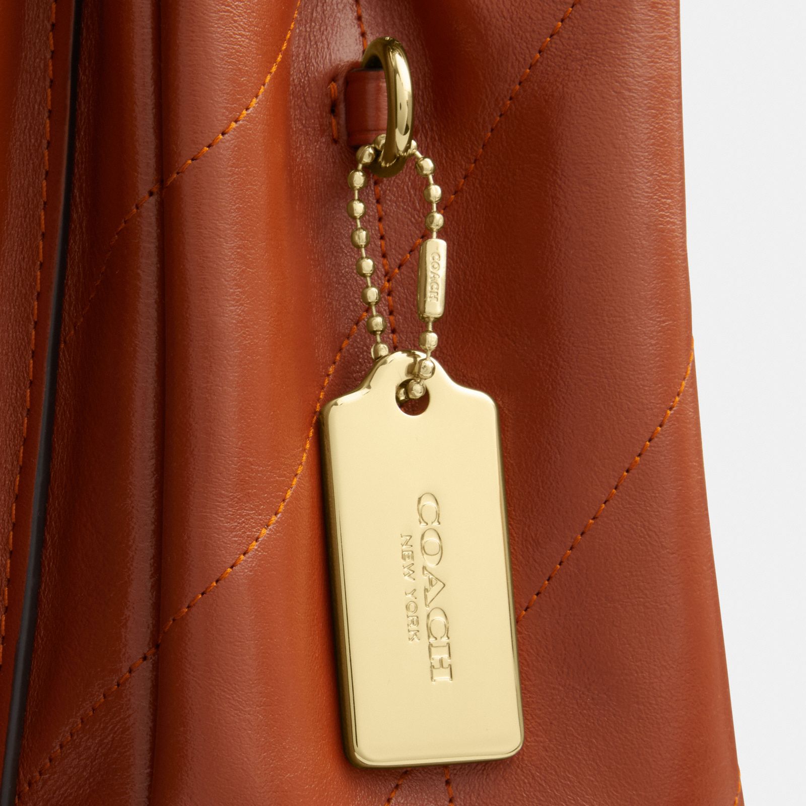 Elodie Crossbody Bag With Quilting - Gold/Cinnamon - view 9