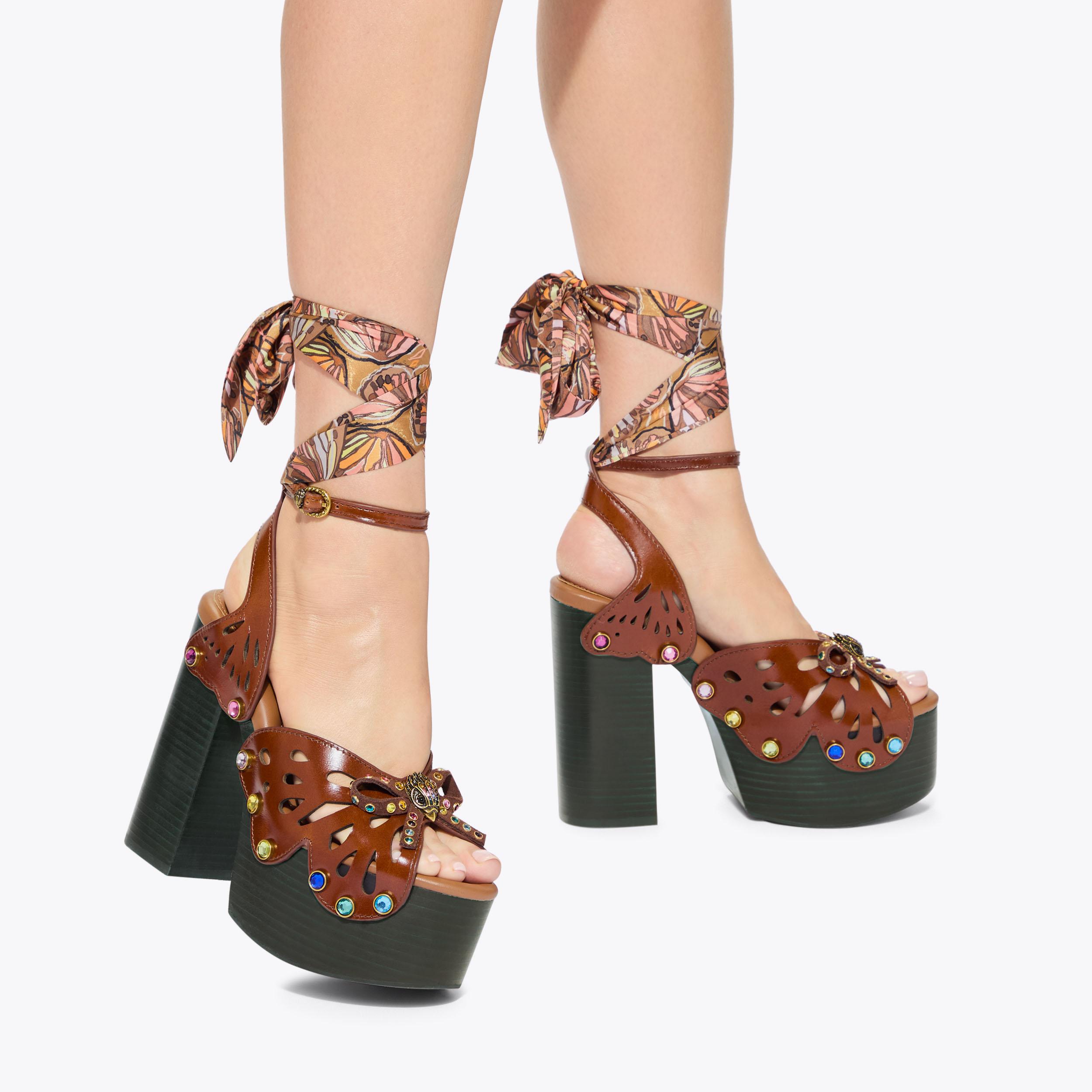 Kurt Geiger London Butterfly Platform Heel - Brown - view 2