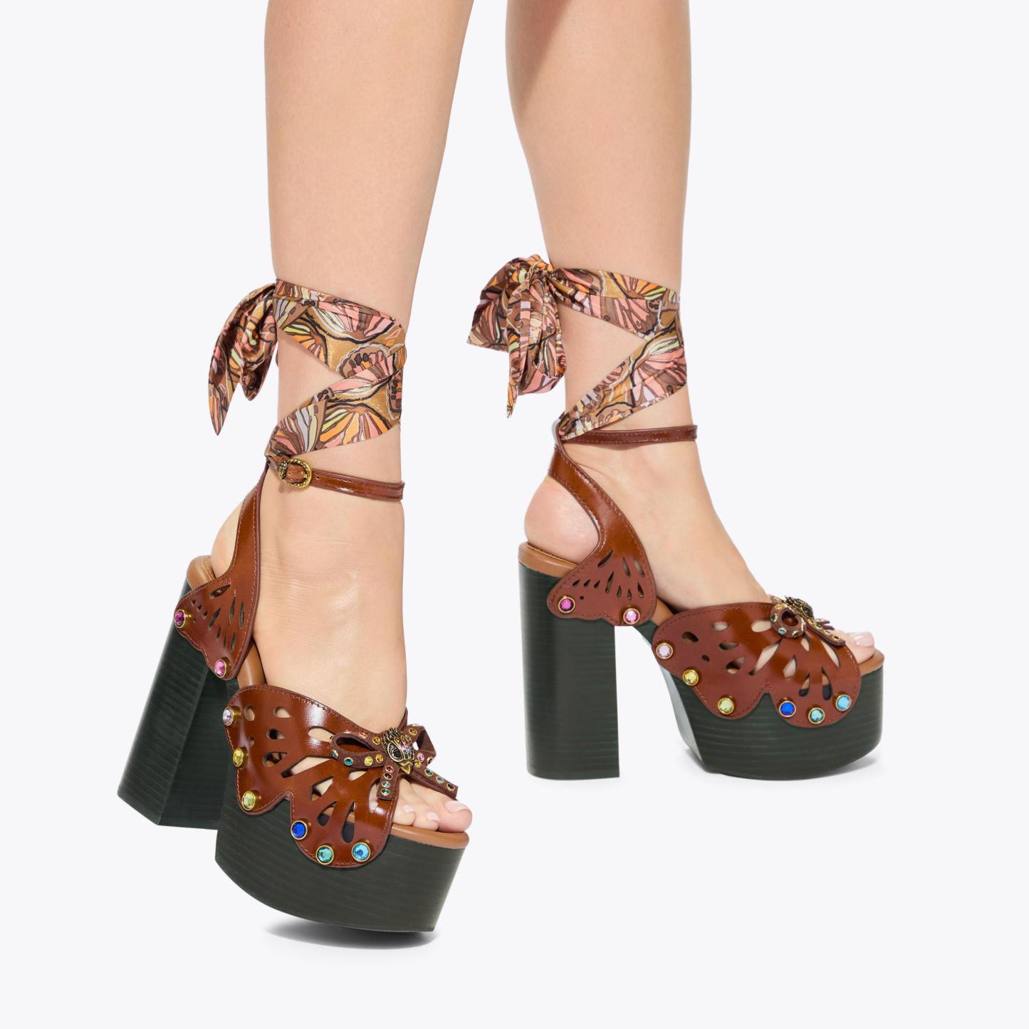 Kurt Geiger London Butterfly Platform Heel - Brown - view 2
