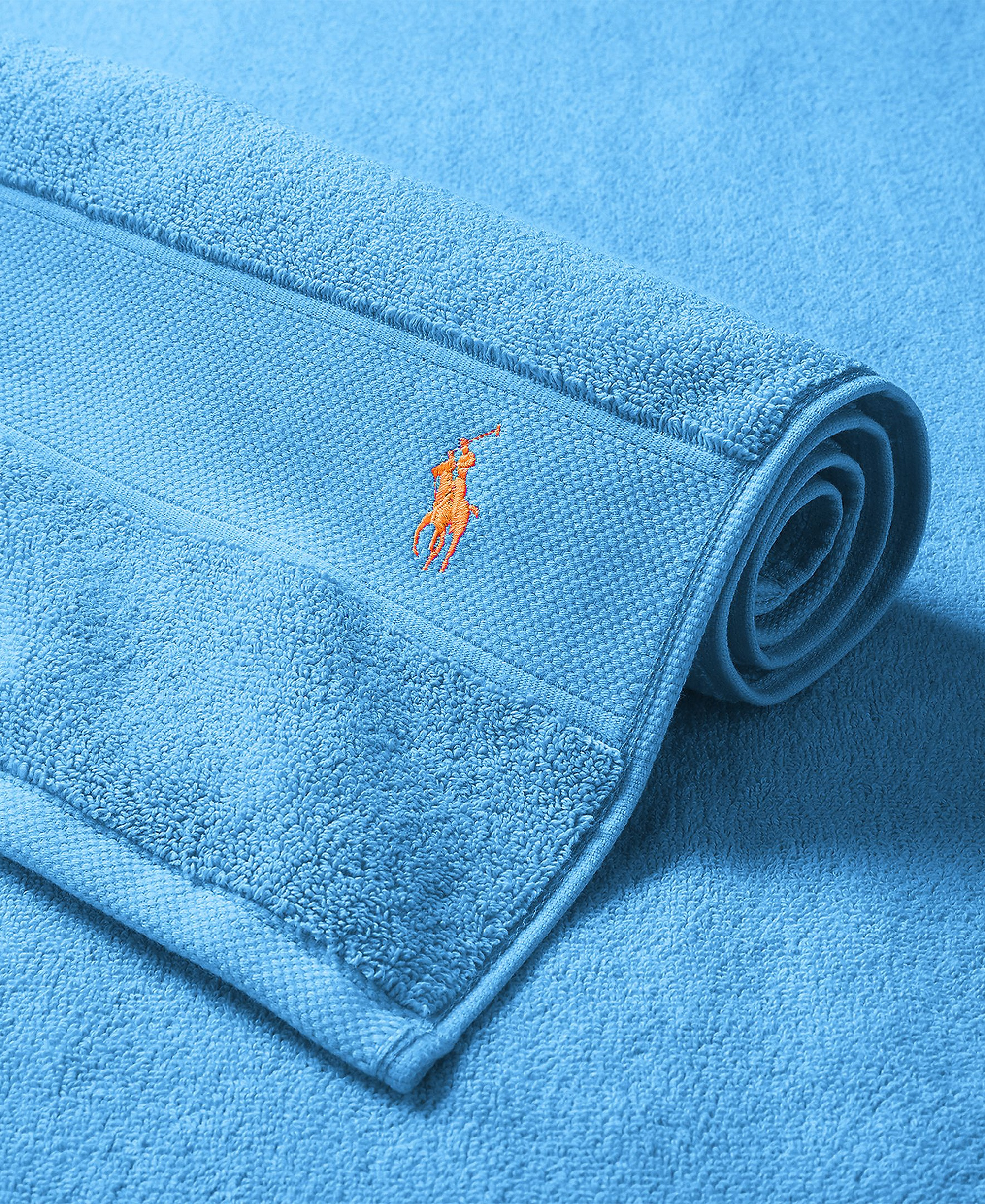 Polo Ralph Lauren Polo Player Cotton Bath Towel, 58" x 30" - Cove Blue