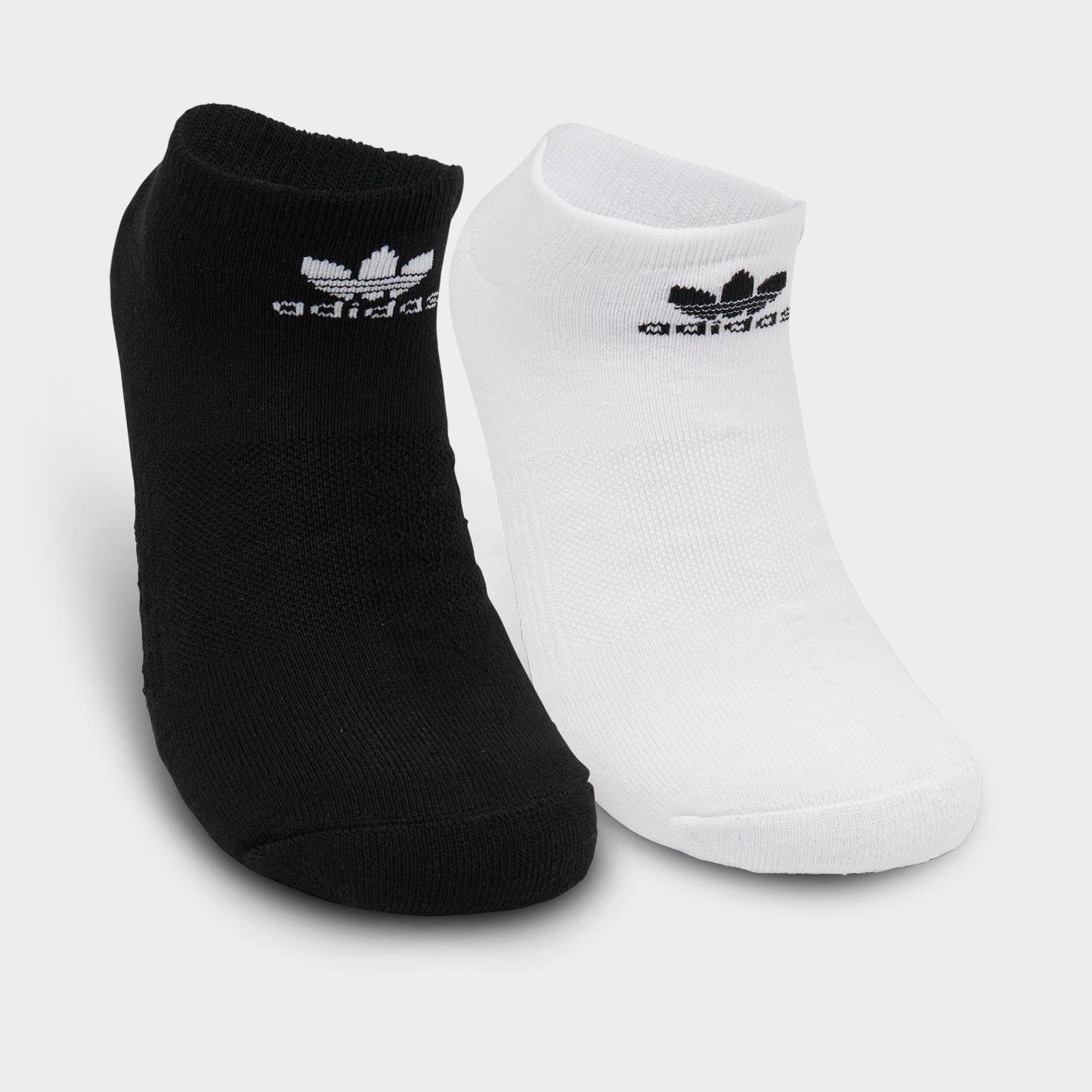 adidas Originals Trefoil No-Show Socks (3-Pack) - Black/White