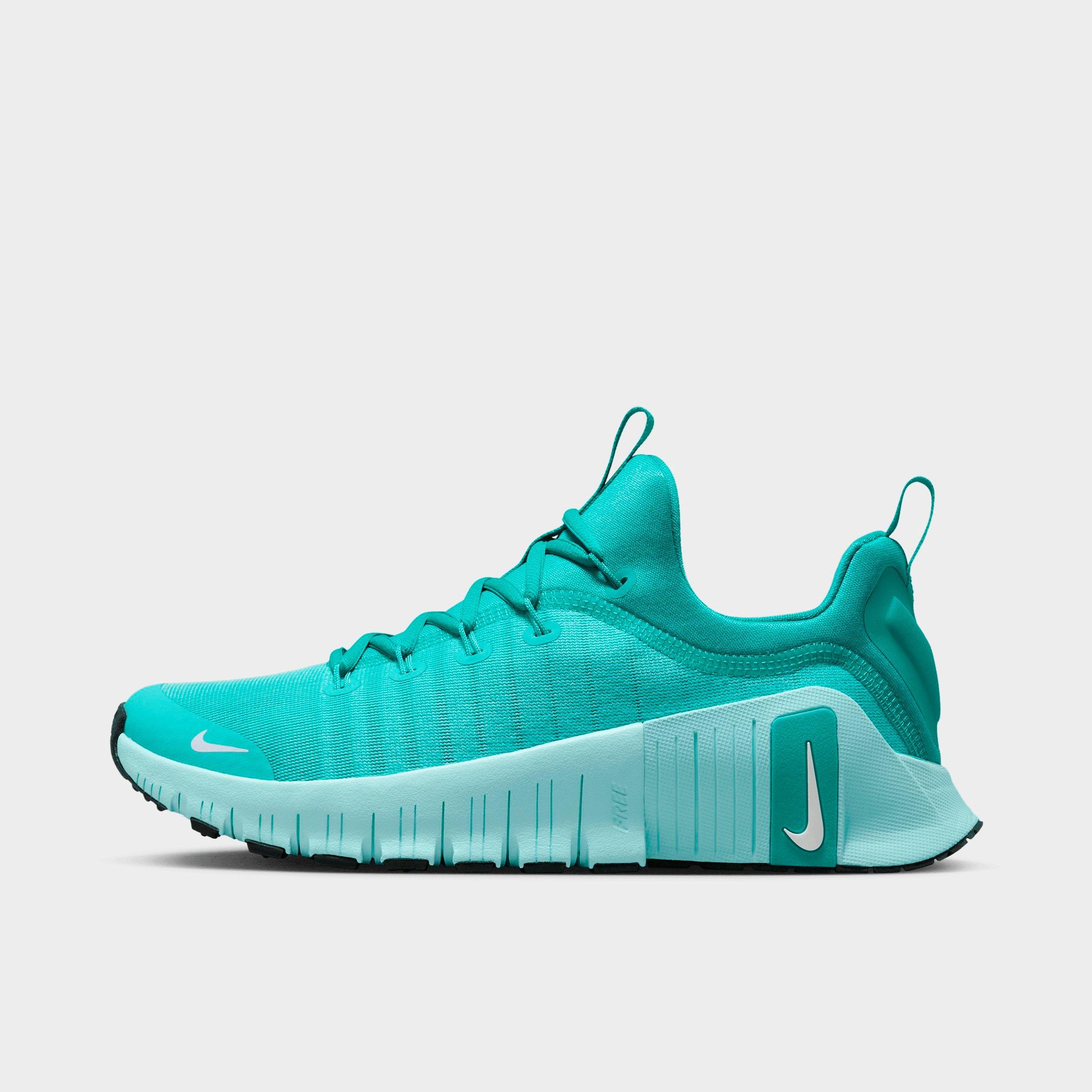 Women's Nithtke Free Metcon 6 Training Shoes - Bleached Turquoise/Washed Teal/Teal Tint/White - Left shoe facing left. Outside of the shoe.