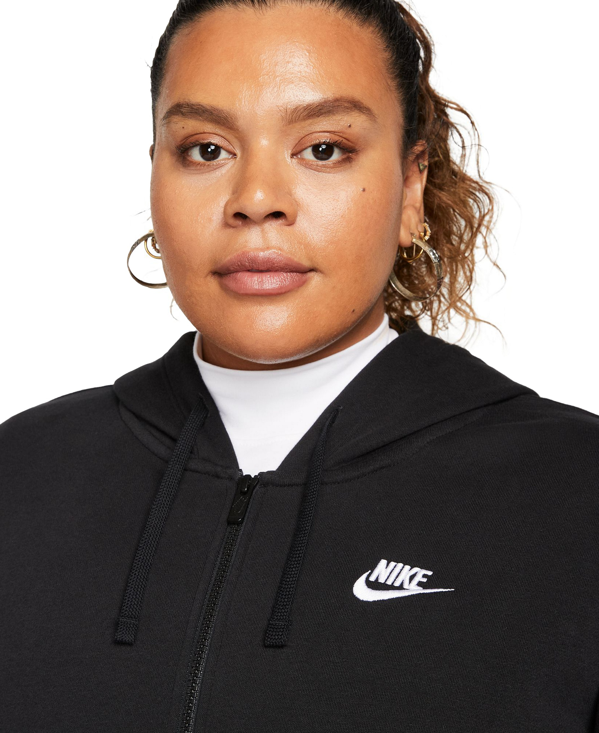 Nike Women's Sportswear Club Fleece Full-Zip Hoodie - Black
