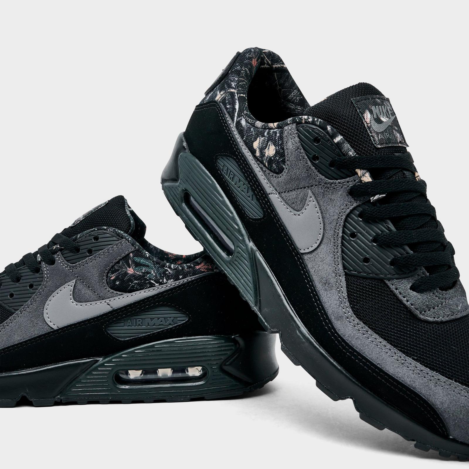Men's Nike Air Max 90 Casual Shoes - Black/Reflective Silver/Anthracite (IQ0300-001)