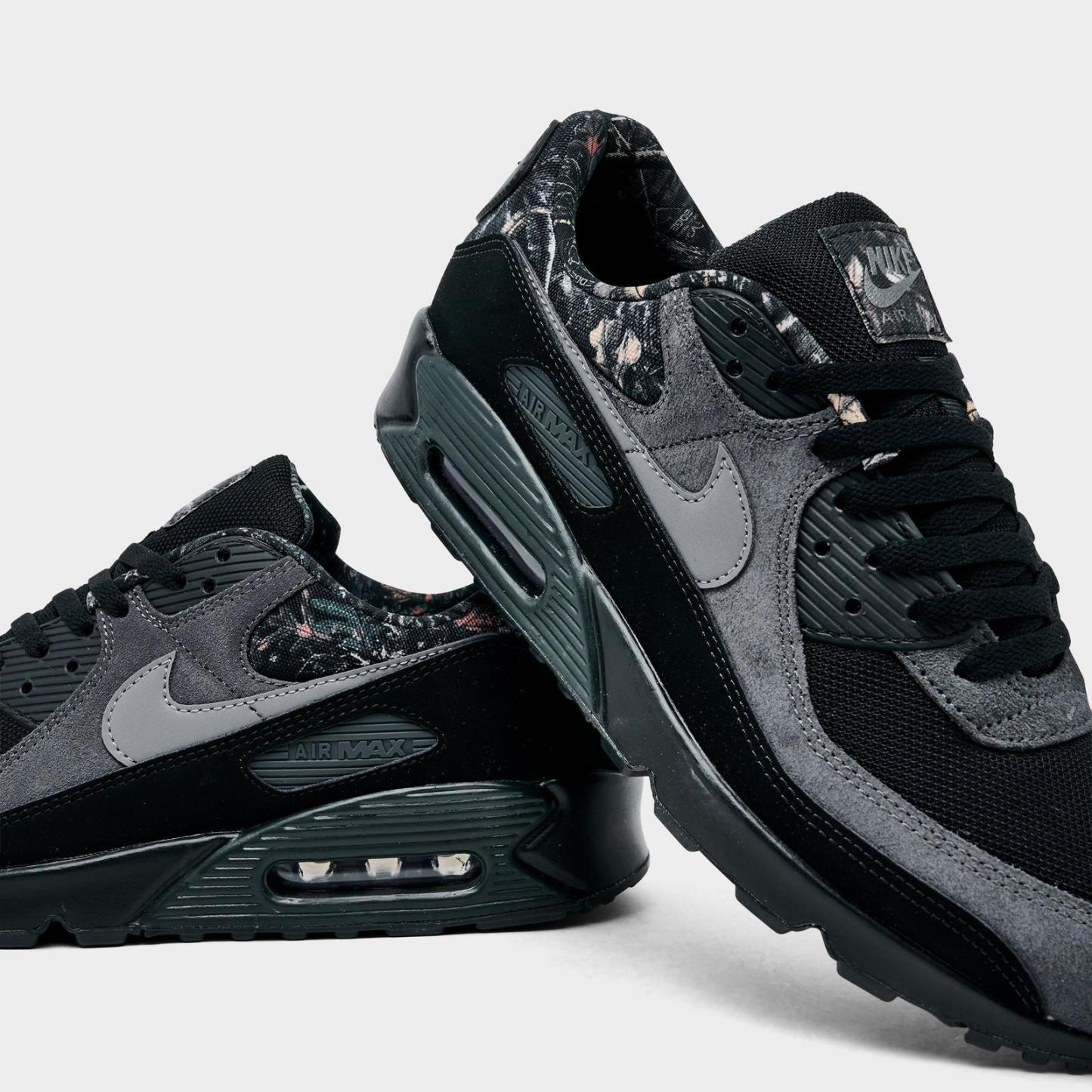 Men's Nike Air Max 90 Casual Shoes - Black/Reflective Silver/Anthracite (IQ0300-001)