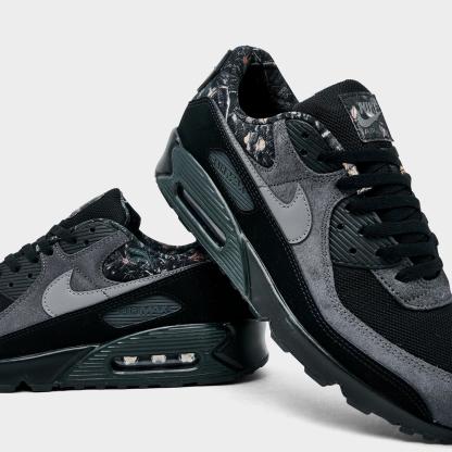 Men's Nike Air Max 90 Casual Shoes - Black/Reflective Silver/Anthracite (IQ0300-001)