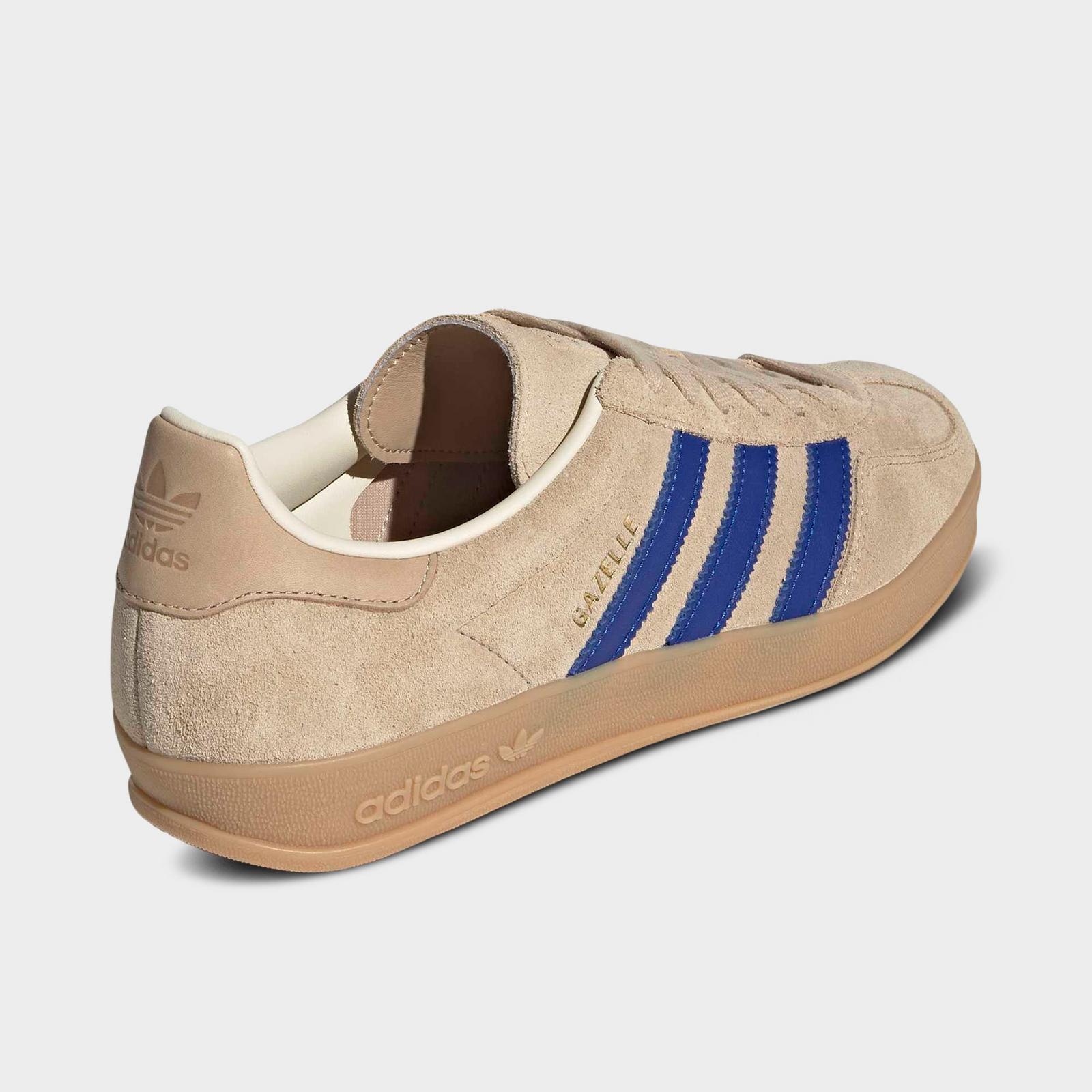 Men's adidas Originals Gazelle Indoor Casual Shoes - Magic Beige/Team Royal Blue/Wonder White - view 4