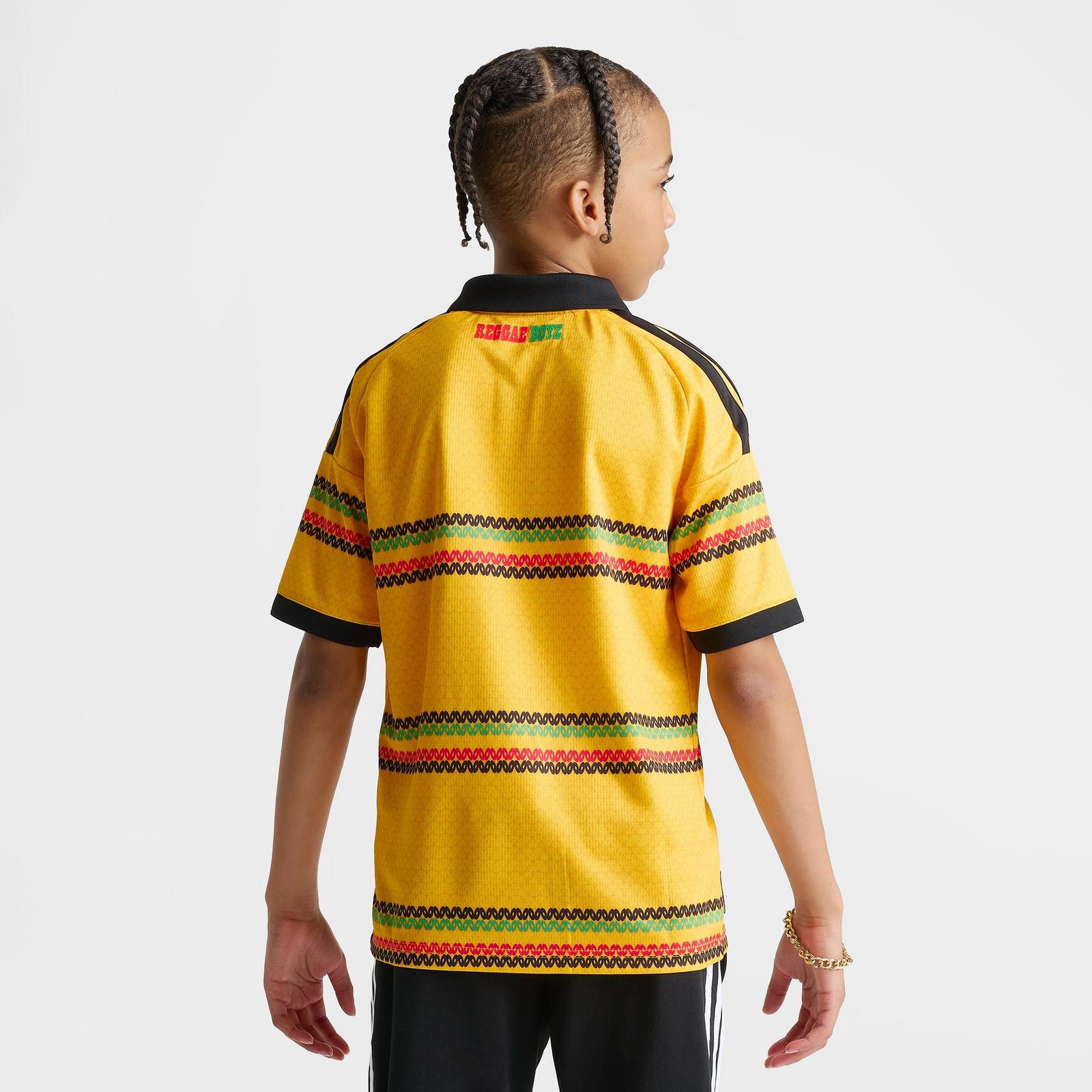 Big Kids' adidas x Bob Marley Jamaica 26 Home Replica Soccer Jersey - Bold Gold - view 4