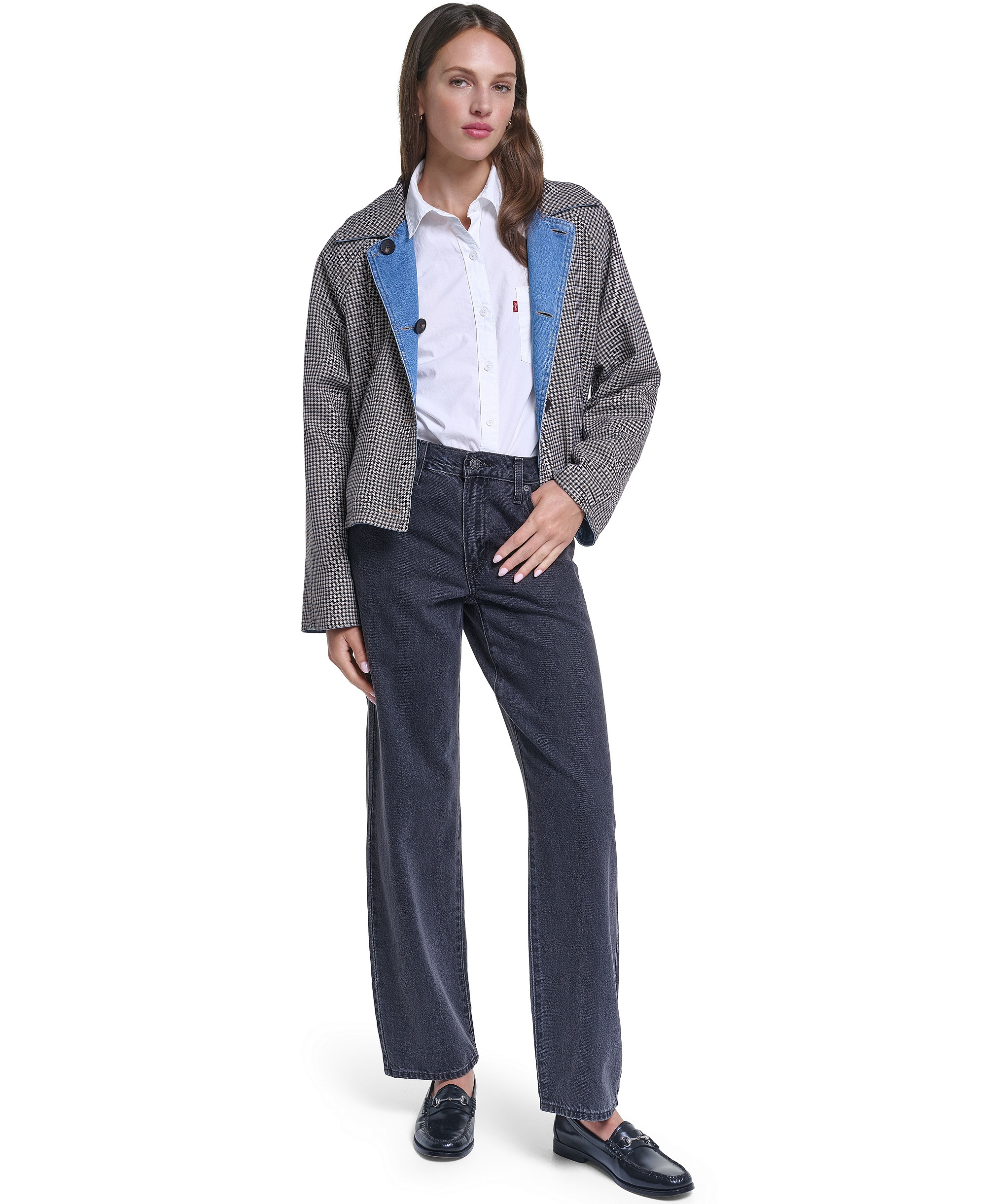 Levi's Women's Reversible Trench Jacket - Medium Wash Denim