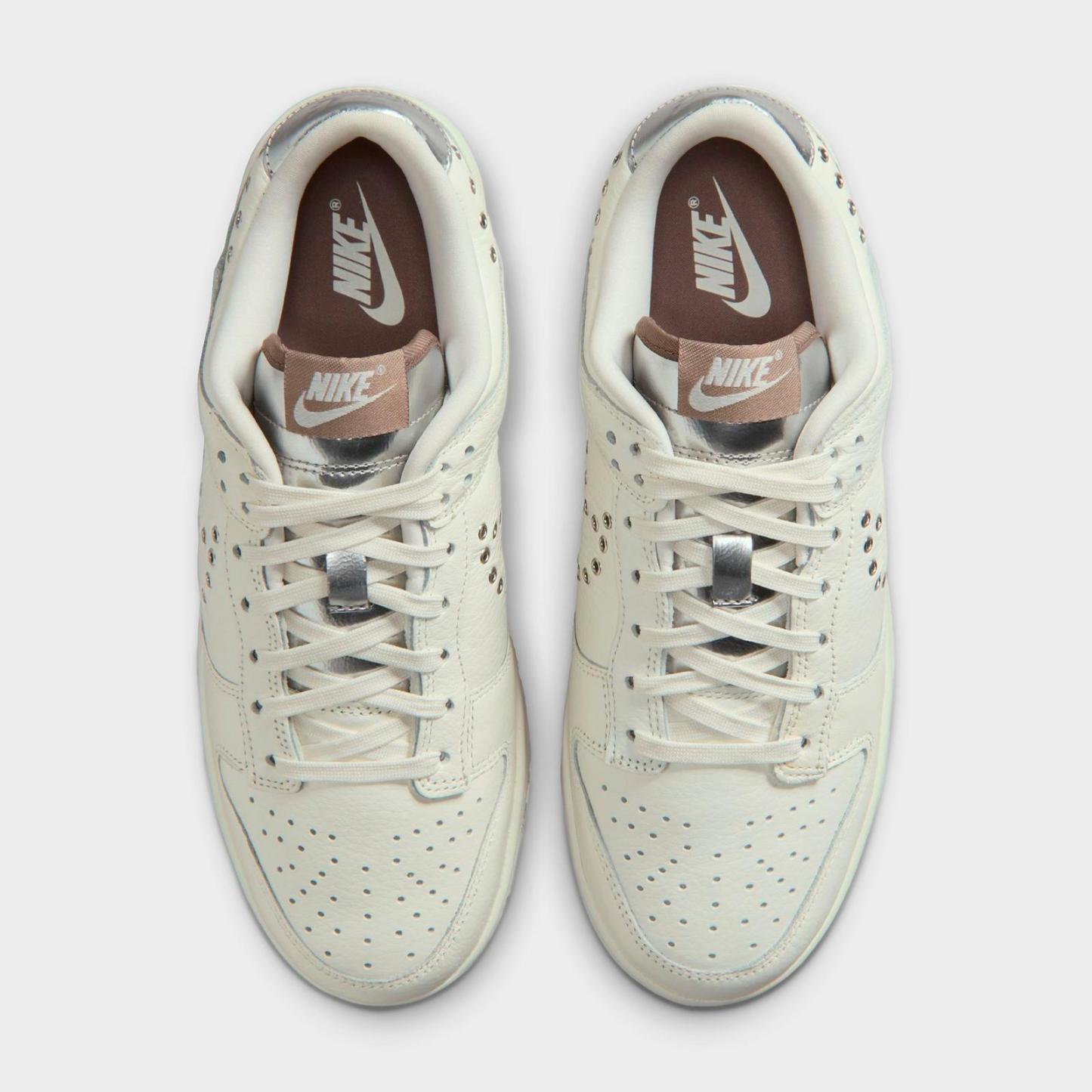 Women's Nike Dunk Low WNBA 30th Casual Shoes - Sail/Metallic Silver/Mink Brown