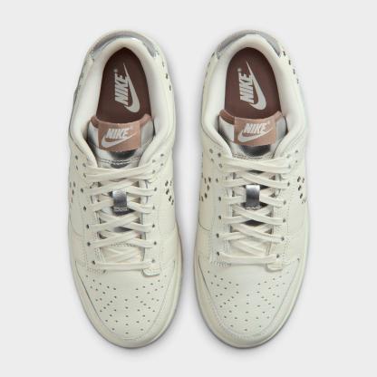 Women's Nike Dunk Low WNBA 30th Casual Shoes - Sail/Metallic Silver/Mink Brown