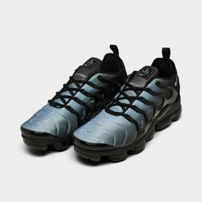 Men's Nithtke Air VaporMax Plus Running Shoes - Part 1 - Black/Aluminum - Both shoes facing left