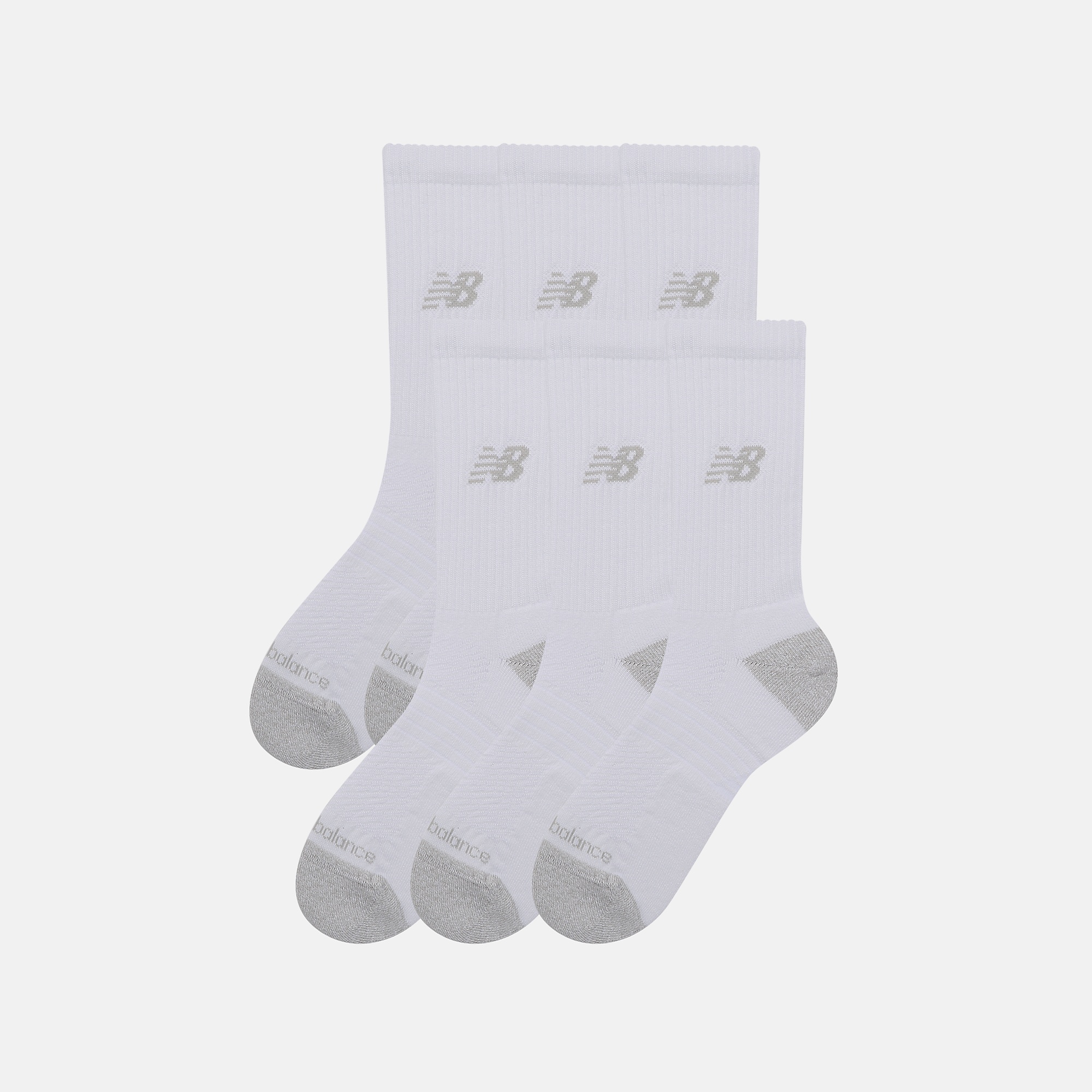 New Balance Active Crew Socks 6 Pack, LAS65201WT