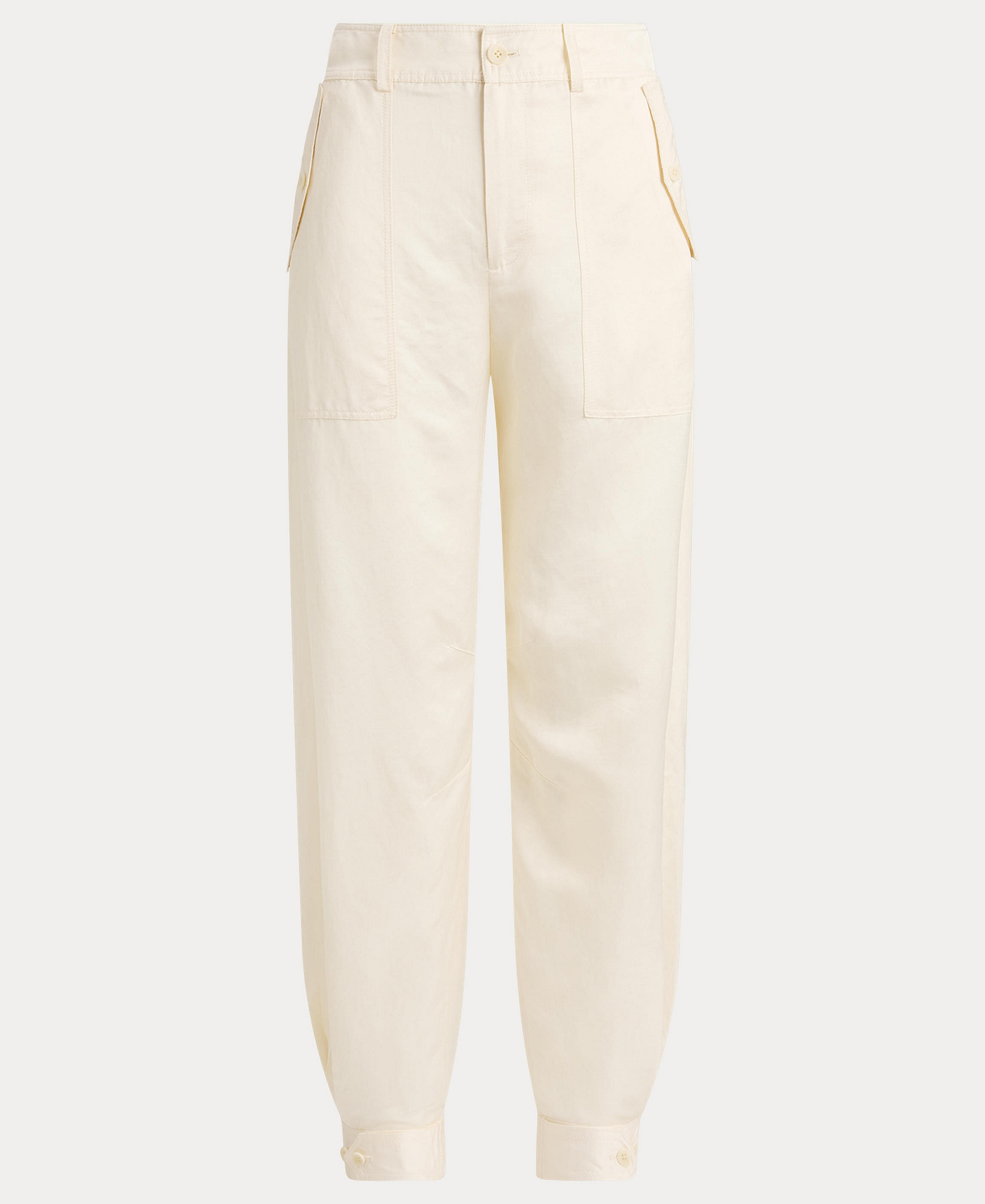 Lauren Ralph Lauren Women's Shantung Barrel Cargo Pants - Mascarpone Cream