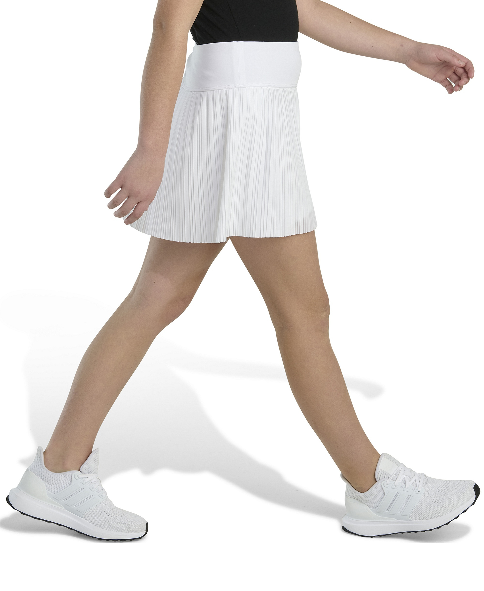 adidas Girls' 8-14 Woven Pleated Skort - White