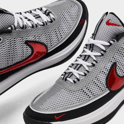 Men's Nike Book 2 SE Denim Basketball Shoes - Metallic Silver/Sport Red/Black/White