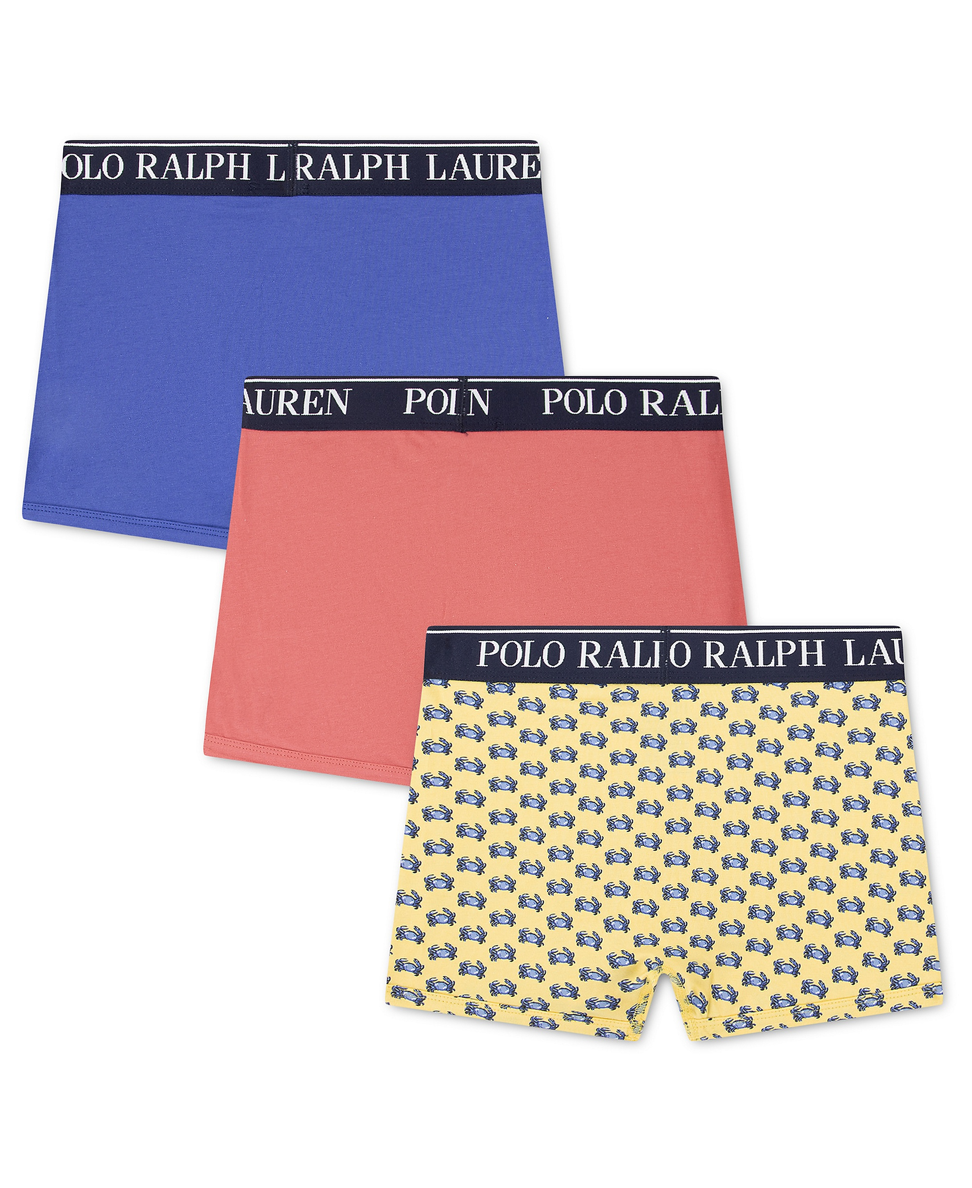 Polo Ralph Lauren Boys' 8-20 Cotton Stretch Boxer Briefs, 3-Pack - Minion Yellow