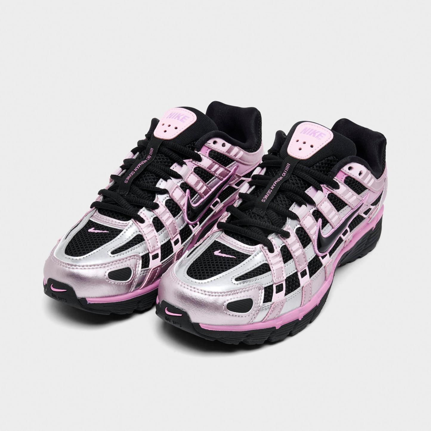 Women's Nithtke P-6000 Casual Shoes - Part 2 - Black/Pink Foam/Light Magenta/Black - Both shoes facing left