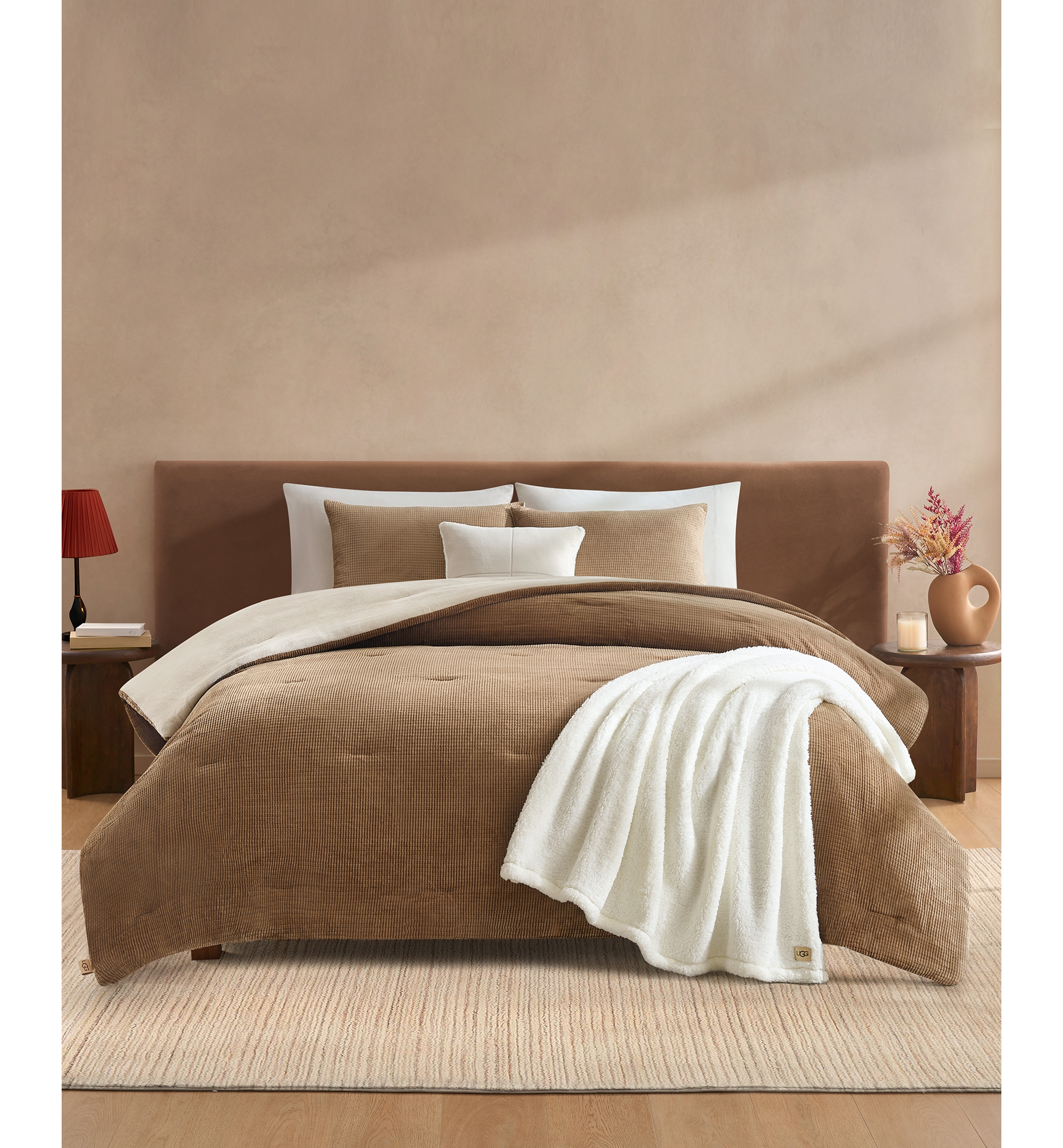 UGG® Brody Reversible Comforter Sets - Chestnut