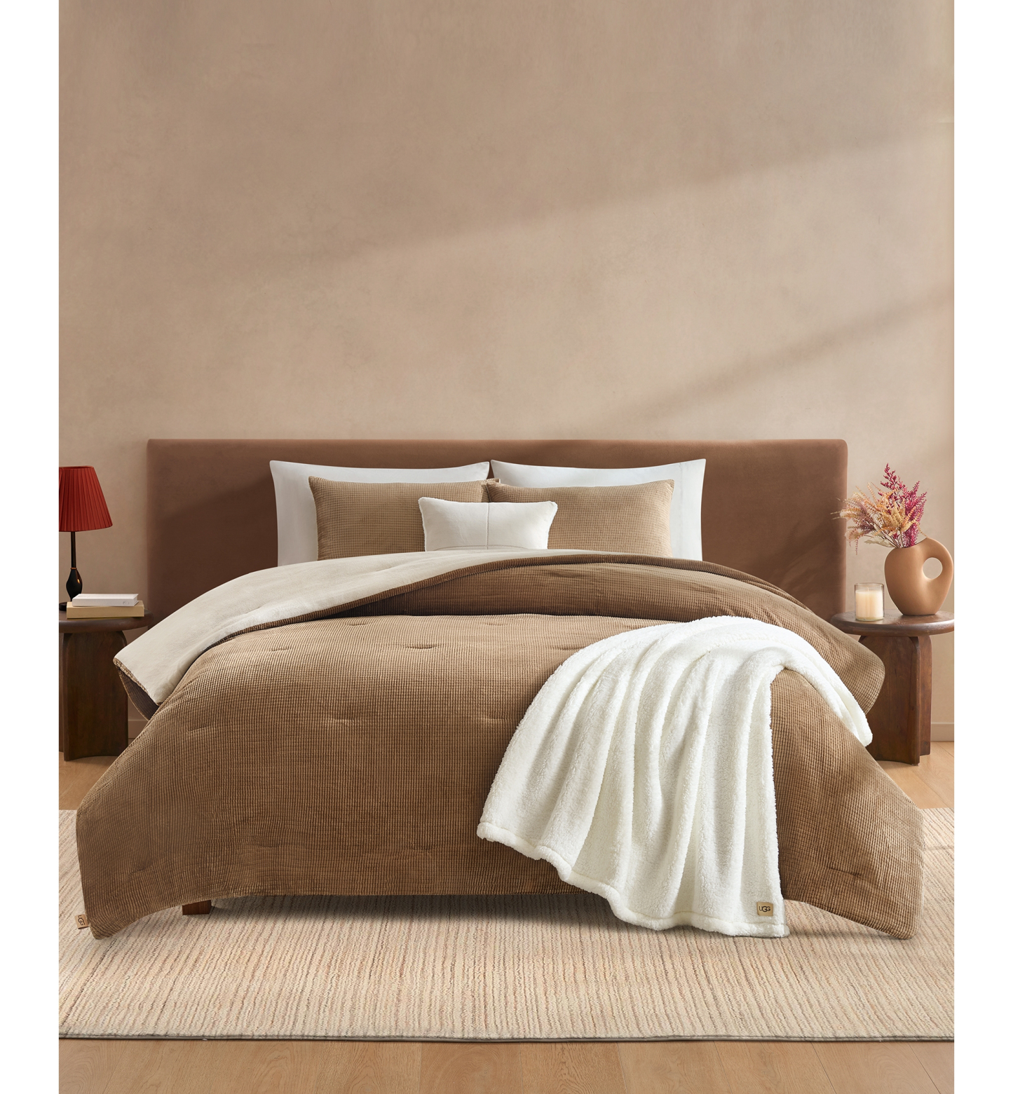 UGG® Brody Reversible Comforter Sets - Chestnut