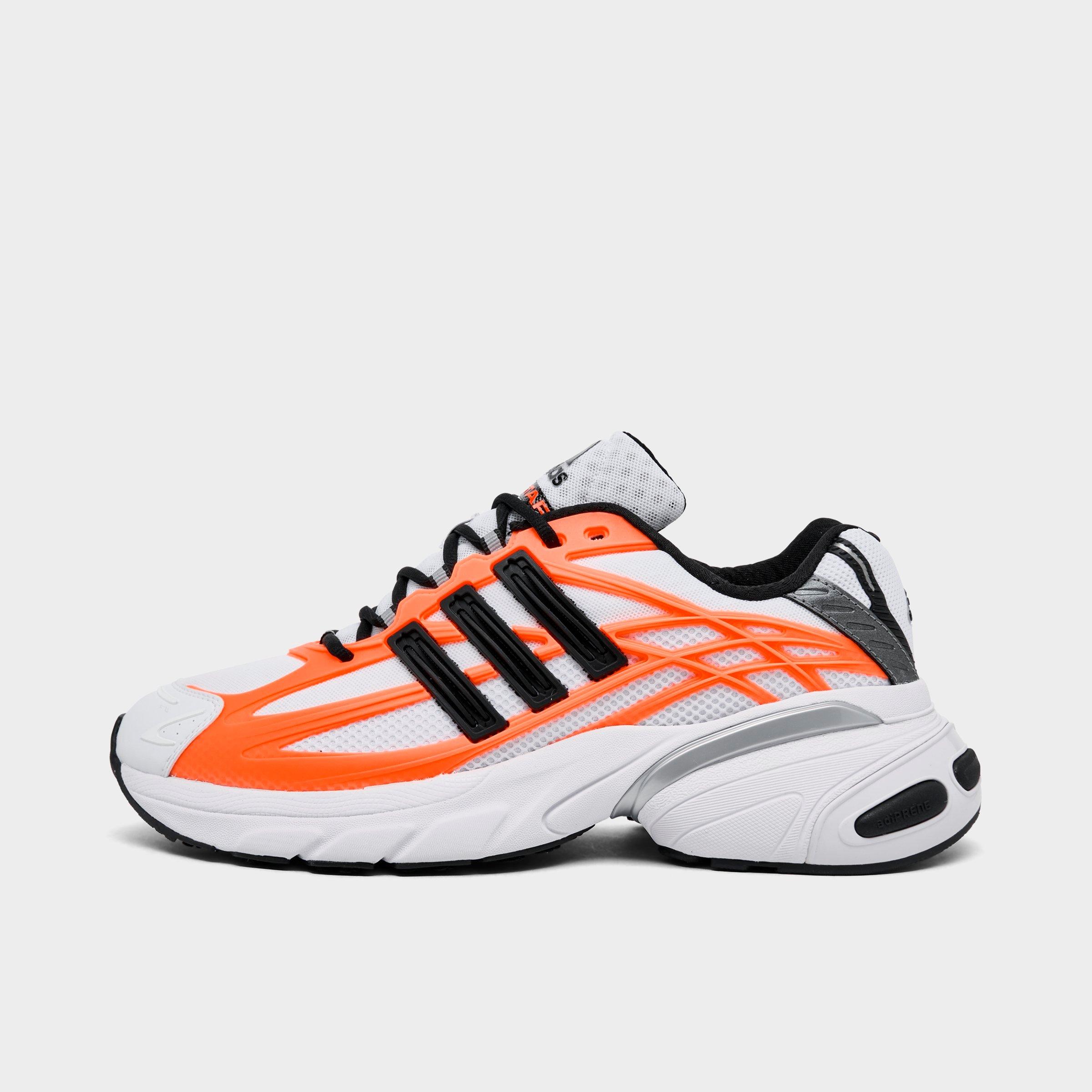 Men's adidas Adistar XLG 2.0 Casual Shoes - Part 3 - Cloud White/Core Black/Solar Orange - Left shoe facing left. Outside of the shoe.