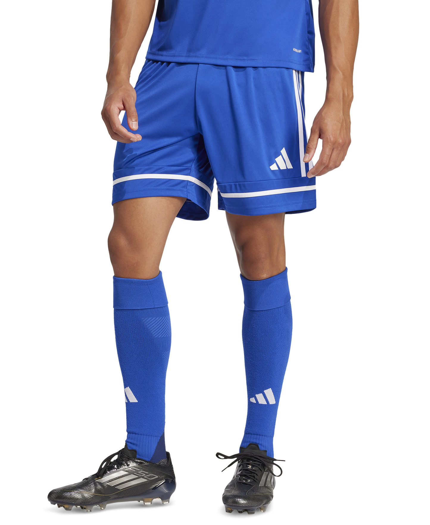 adidas Men's Regular-Fit Squad 25 Logo Shorts - Royblu/roy