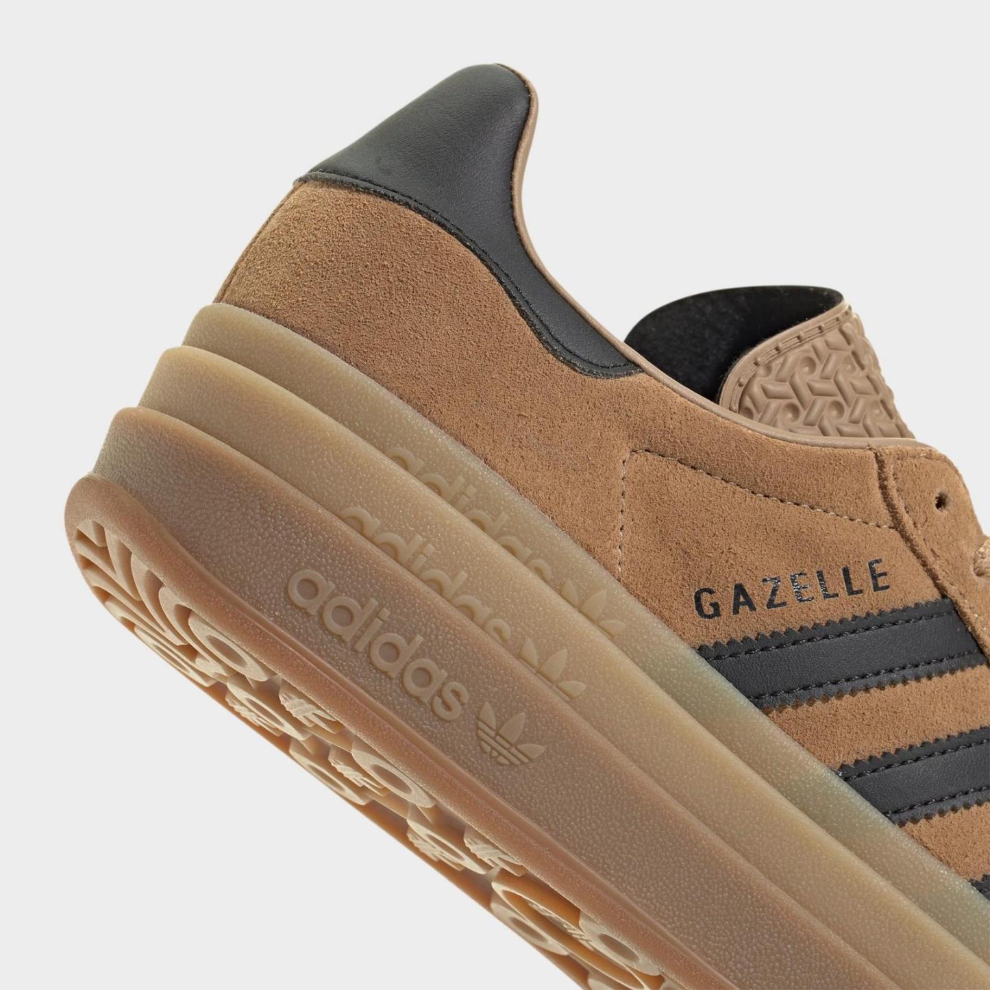 Women's adidas Originals Gazelle Bold Casual Shoes - Cardboard/Core Black/Gum - view 3