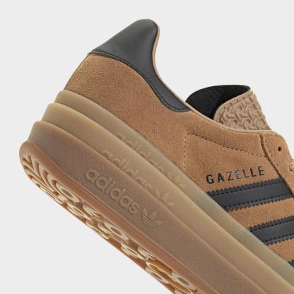 Women's adidas Originals Gazelle Bold Casual Shoes - Cardboard/Core Black/Gum - view 3