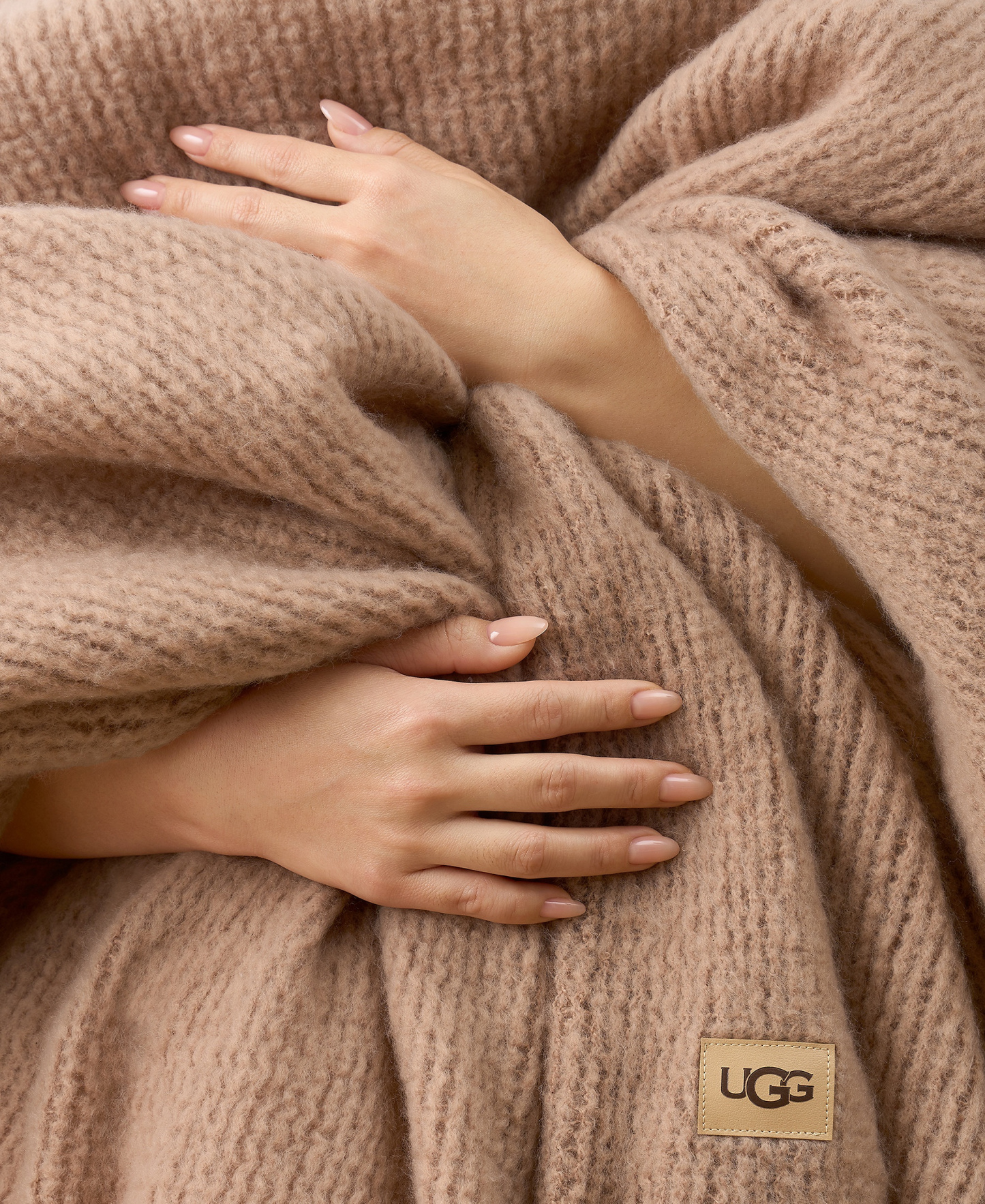 UGG® Margot Knit Throw, 50" x 70" - Sandalwood