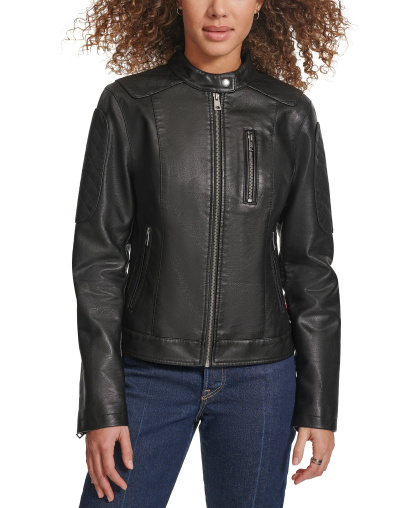 Levi's Women's Faux Leather Biker Jacket - Black