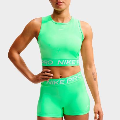 Women's Nithtke Pro Dri-FIT Crop Tank - Illusion Green/White