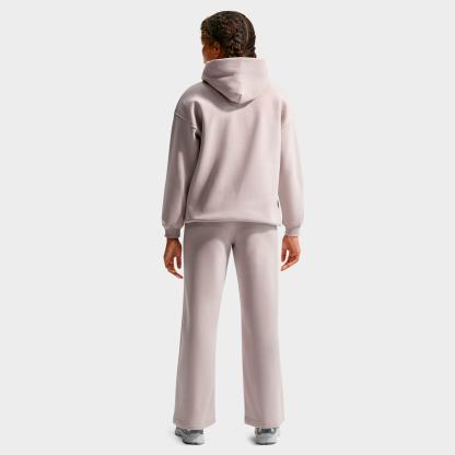 Girls' Big Kids' Nithtke Sportswear Studio Fleece Open Hem Sweatpants - Moon Particle/White