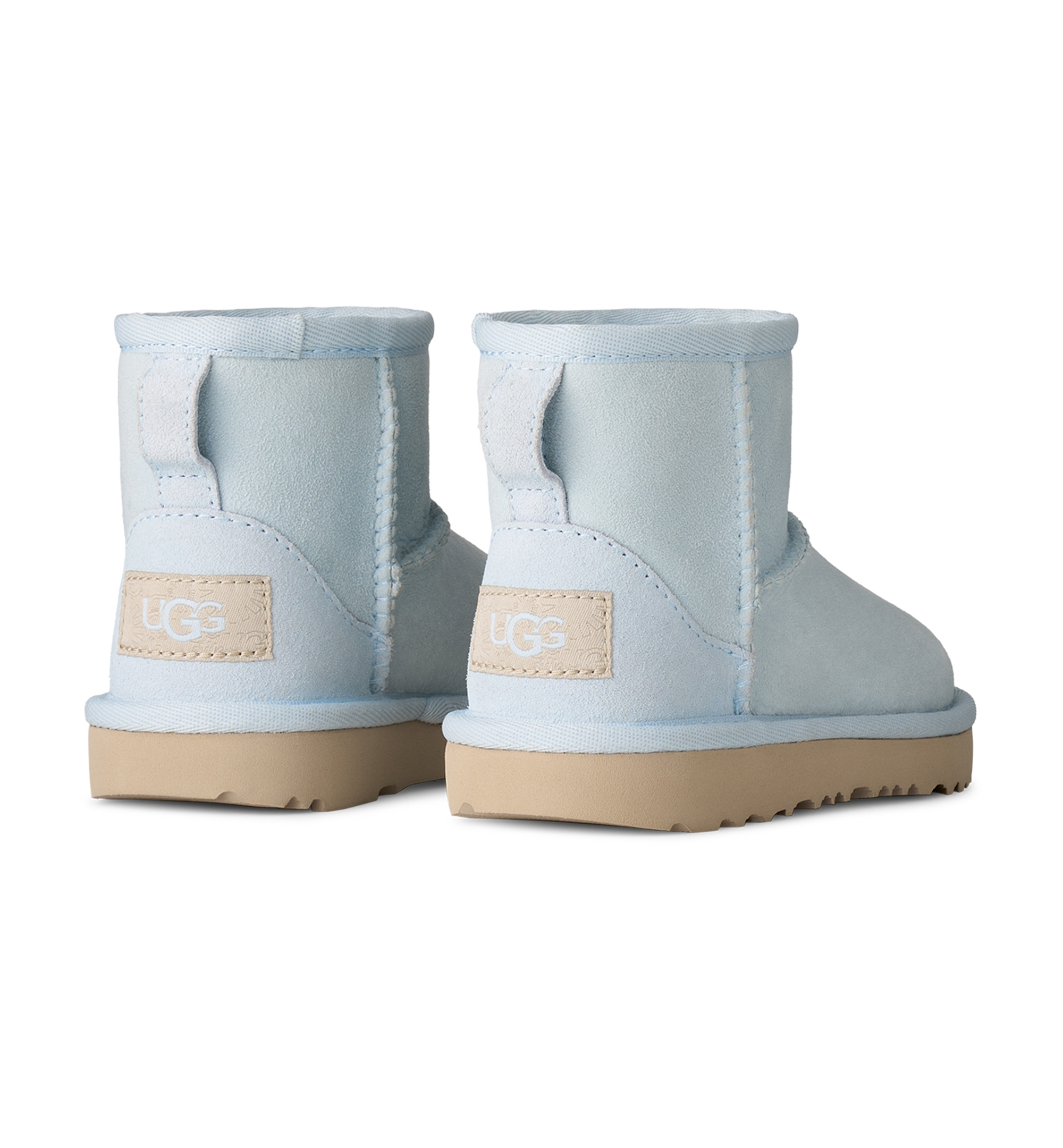 UGG® Toddler Kids Classic Mini II Round Toe Booties - Sky Blue