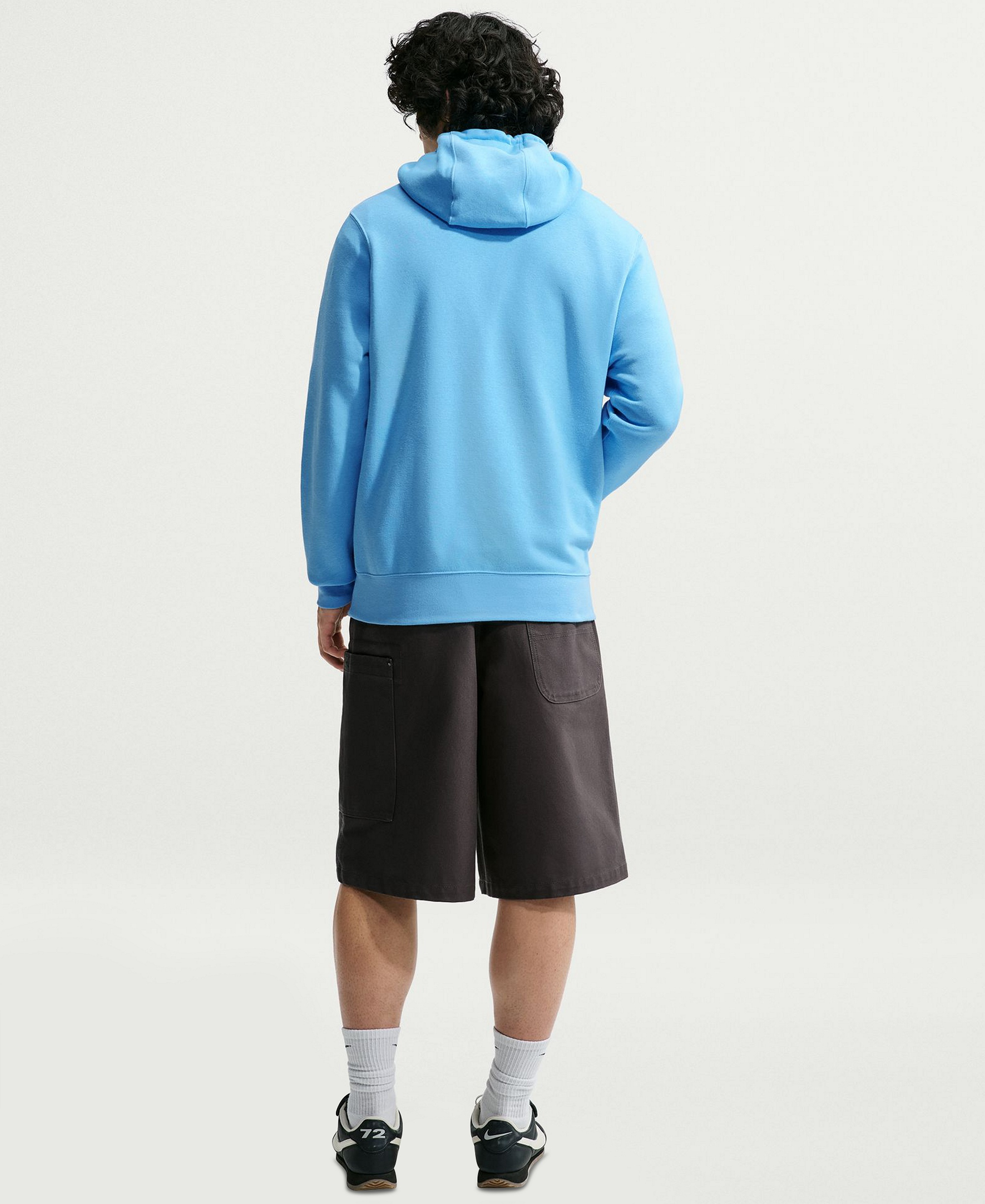 Nike Men's Club Pullover Fleece Hoodie Logo - Football Blue/White
