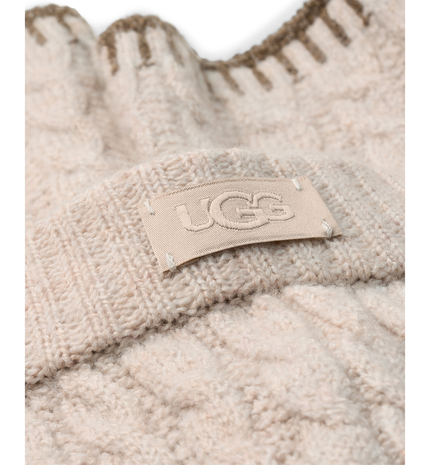 UGG® Women's Rylynn Straight-Leg Cable-Knit Mid-Rise Pants - Beige