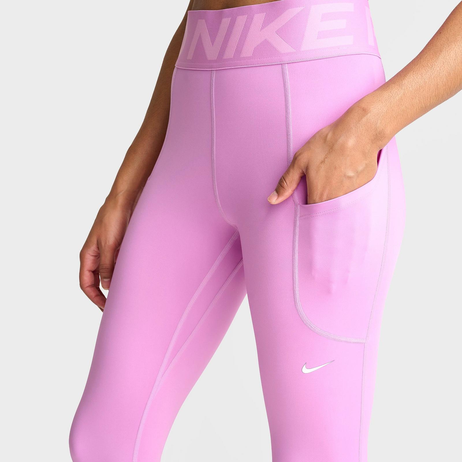Women's Nike Pro Sculpt High-Waisted 7/8 Leggings - Light Magenta/White
