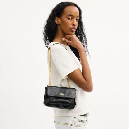 Elodie Crossbody Bag 18 With Quilting - Gold/Black - view 2