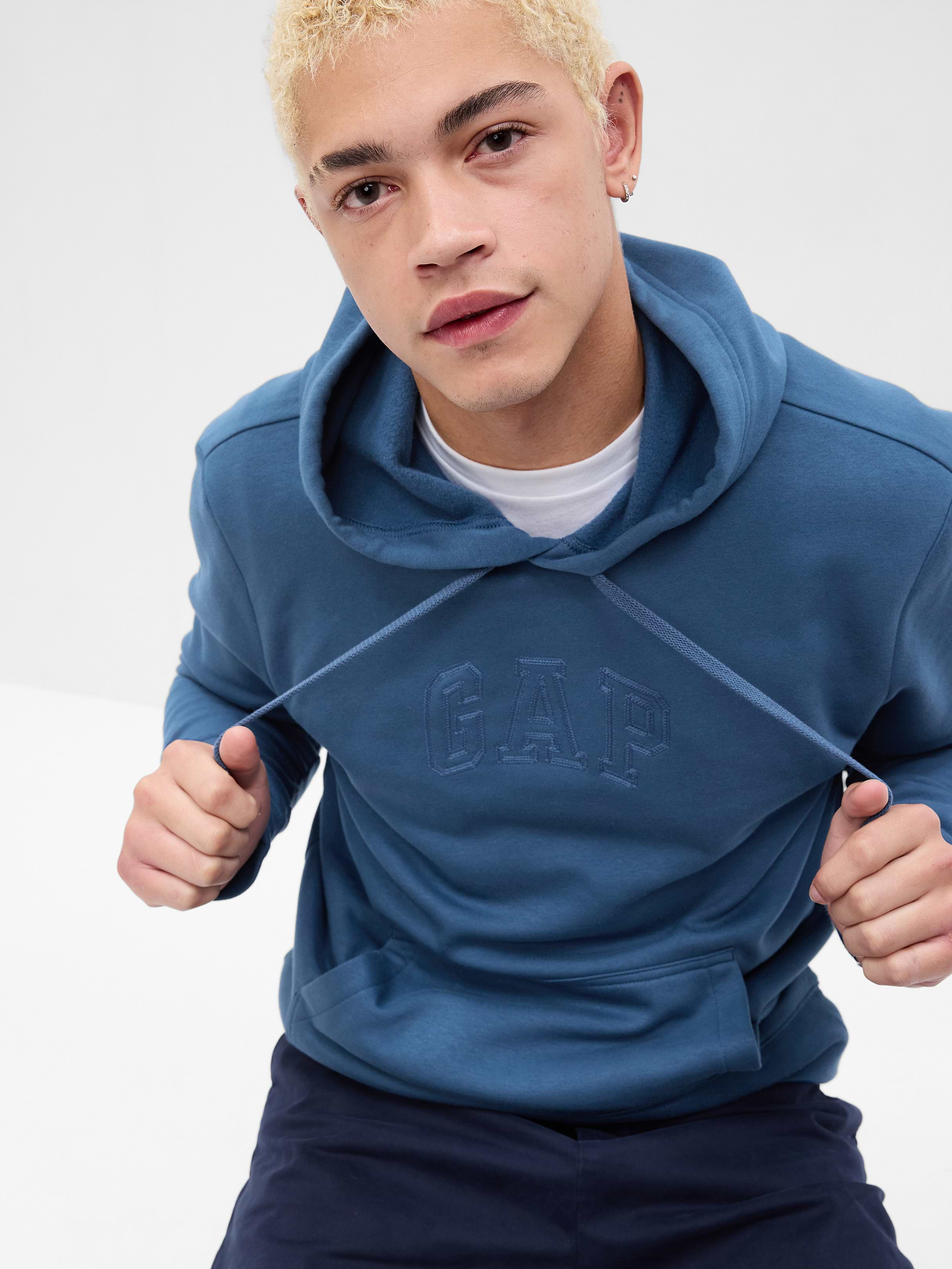 Adult VintageSoft Arch Logo Hoodie - tranquil blue