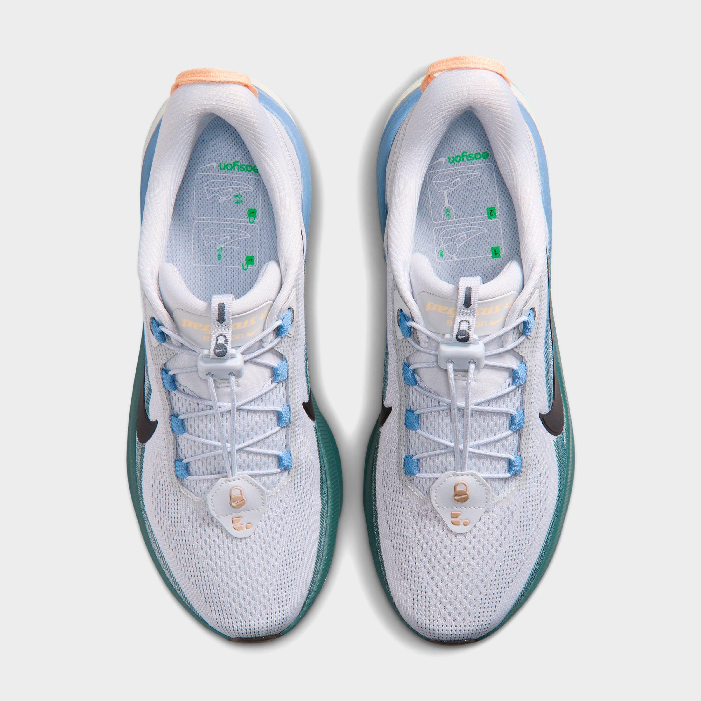 Men's Nithtke Pegasus 42 EasyOn Running Shoes - Pure Platinum/Mineral Slate/Work Blue/Dark Obsidian - Top view