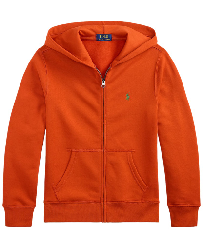 Polo Ralph Lauren Boys' 8-20 Fleece Full-Zip Hoodie - Varsity Orange